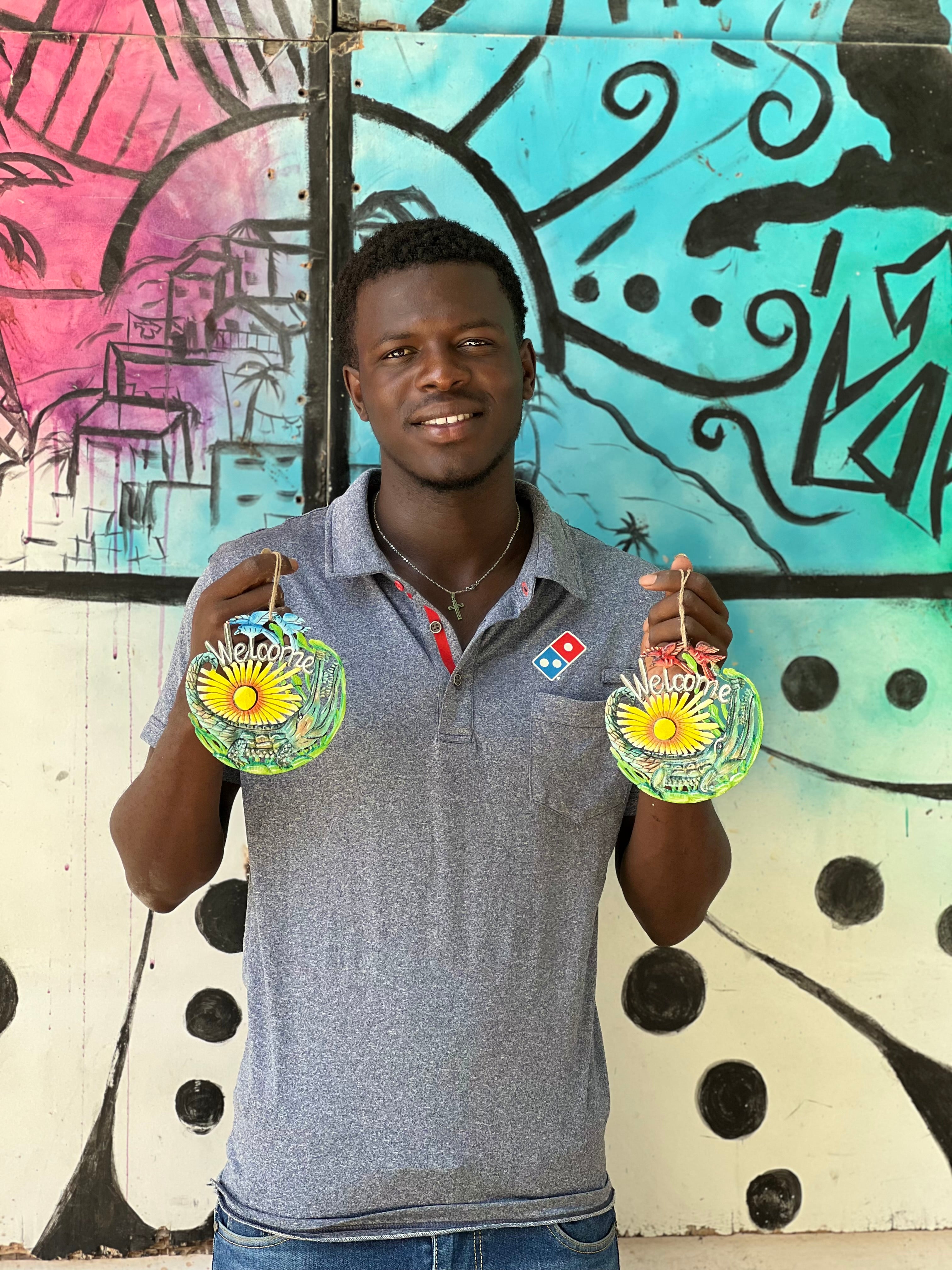 Welcome Green Alligator Ornament #1