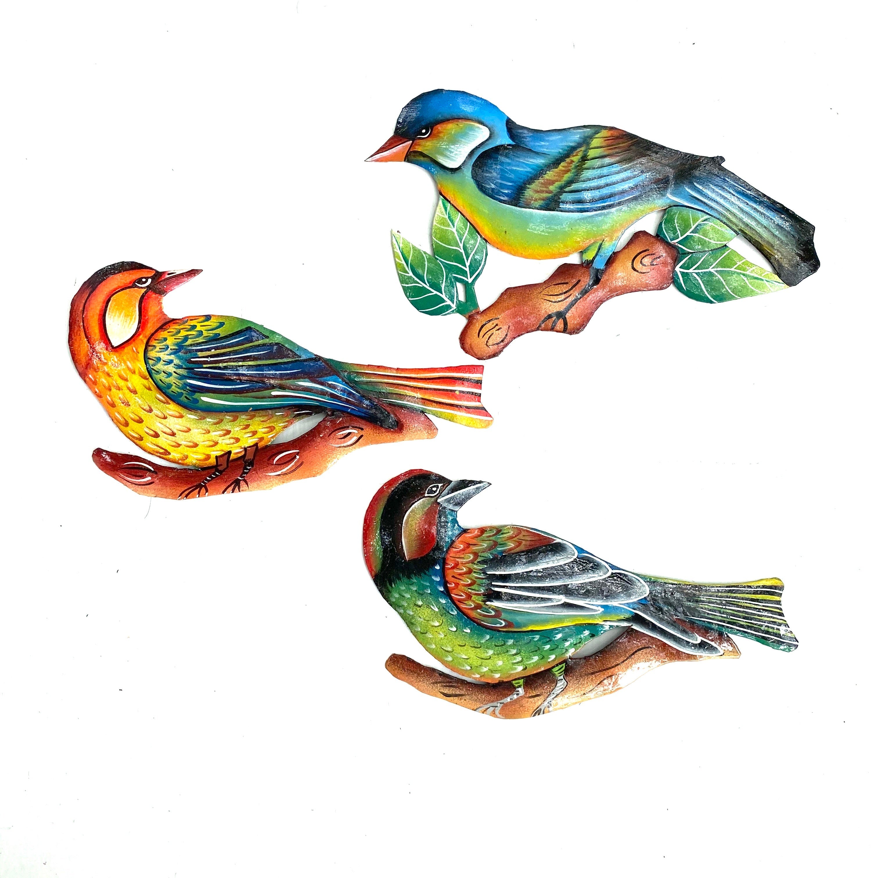Set Of 3 Birds on the Branch