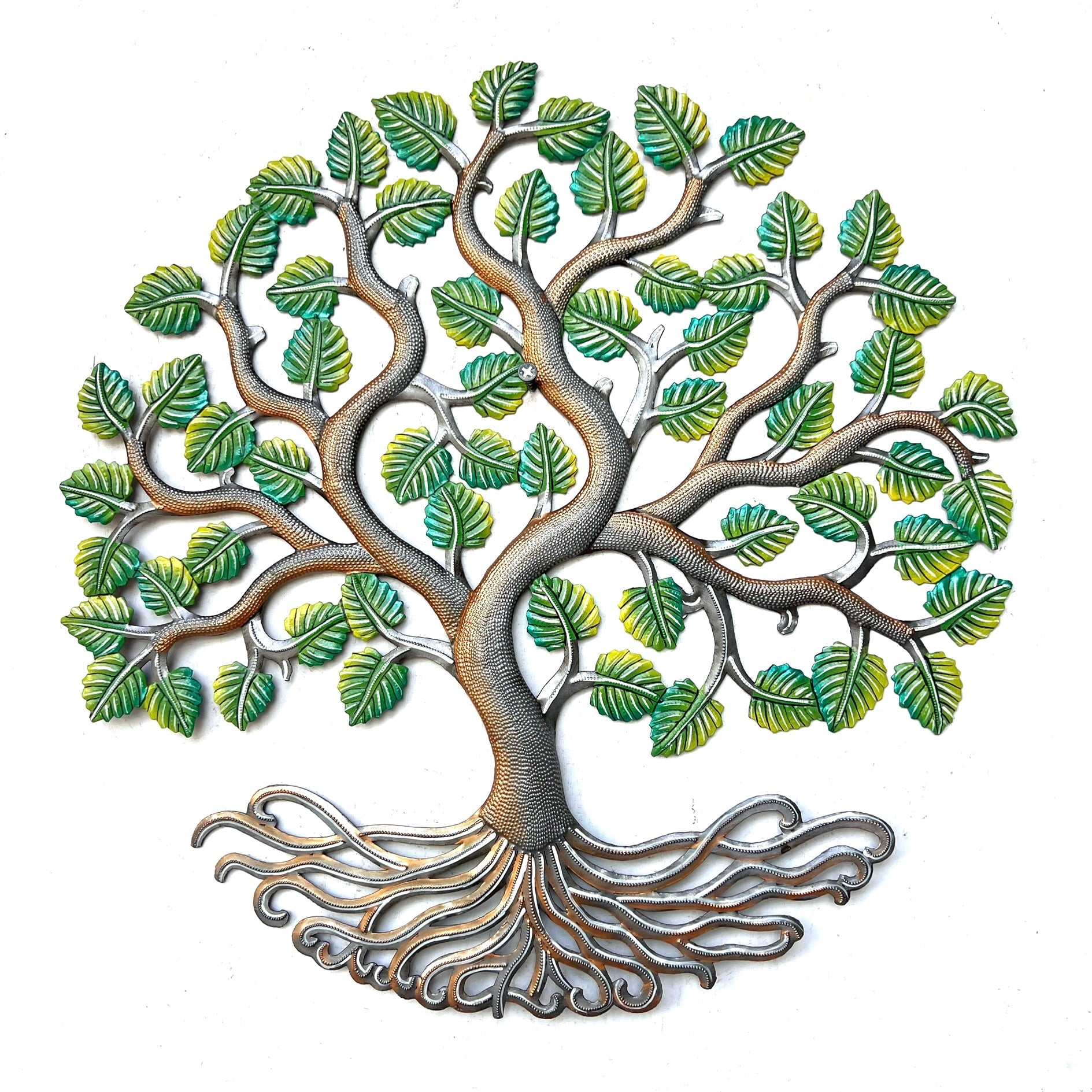 Antoine- Bronze & Green Leaf Tree