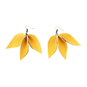 Denise Mustard Leather Earring