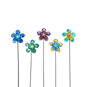 (Set Of 5) Flower Garden Stakes