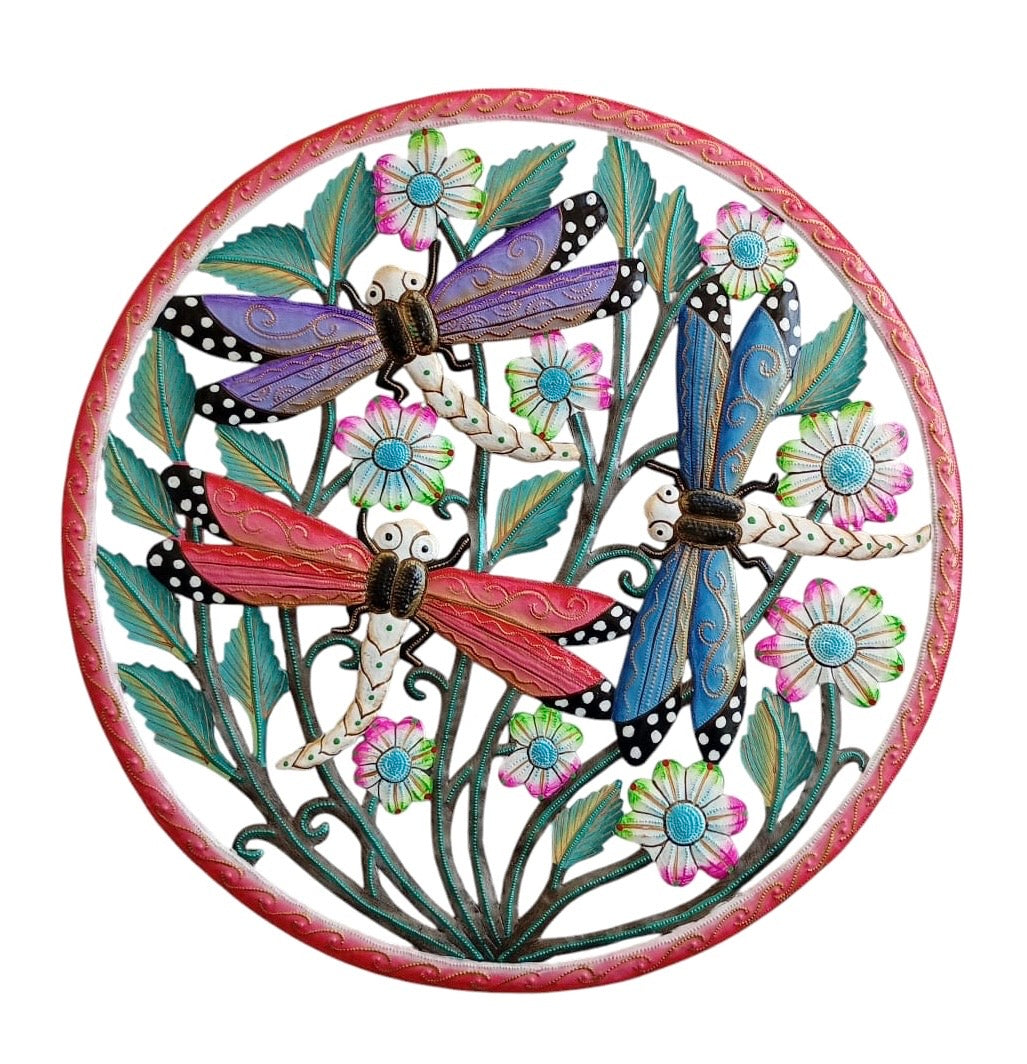 Paul- Circle Three Colorful Dragonfly #2