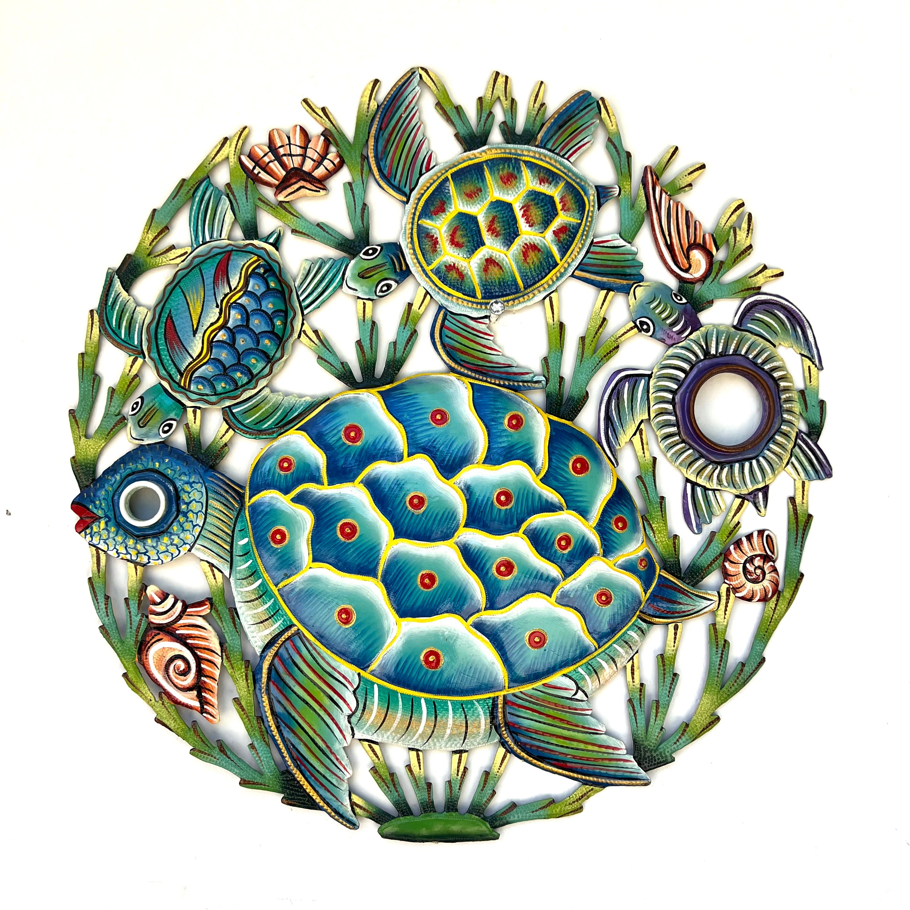 Oil Top Drum Color Swimming Turtles