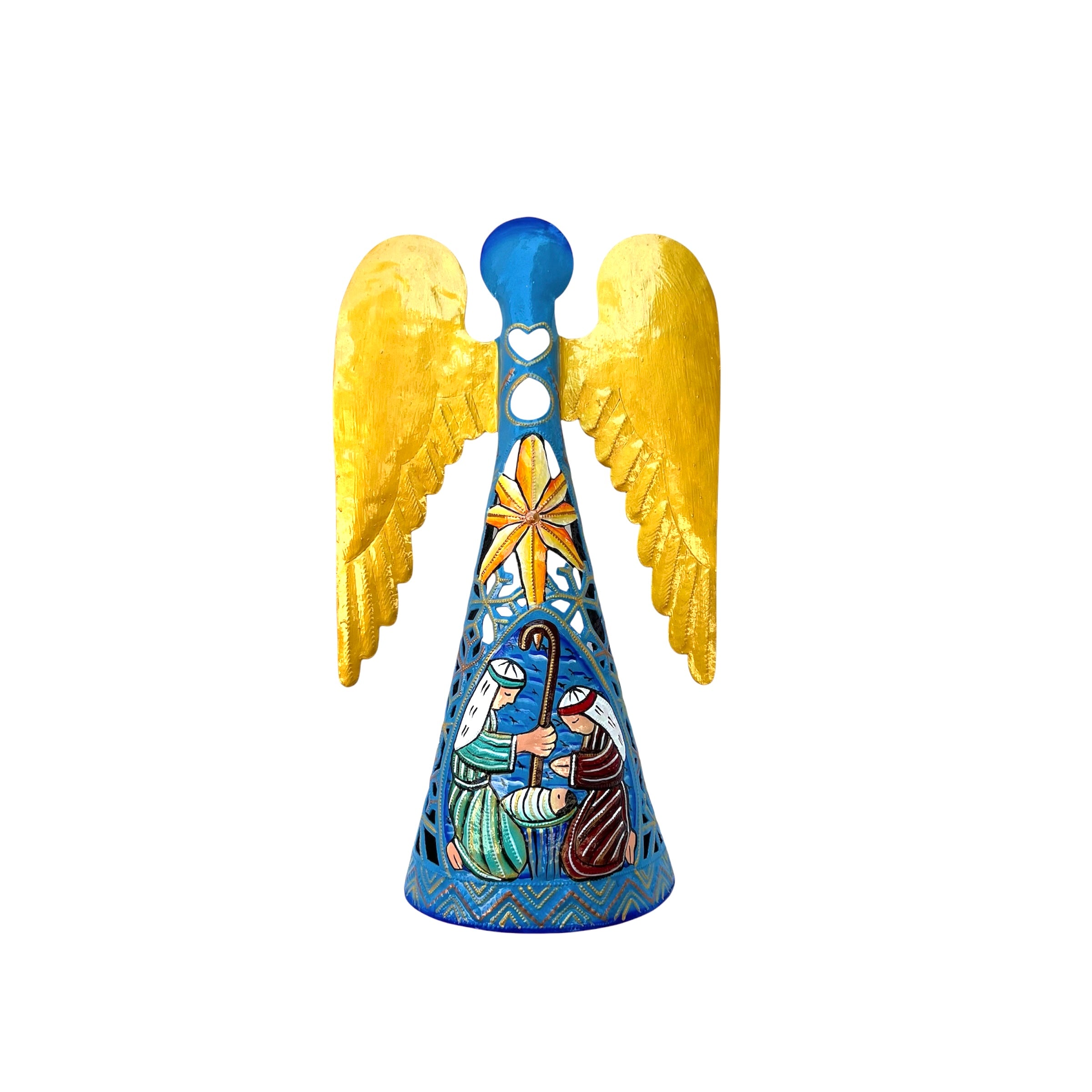 Standing Bleu Angel Nativity
