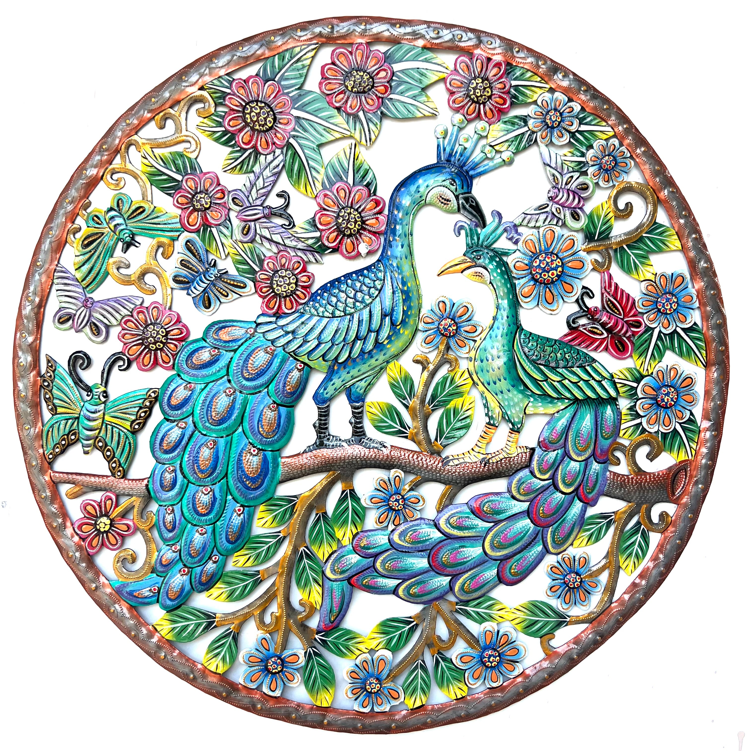 Colbert- Jumbo Bronze Two Painted Peacock