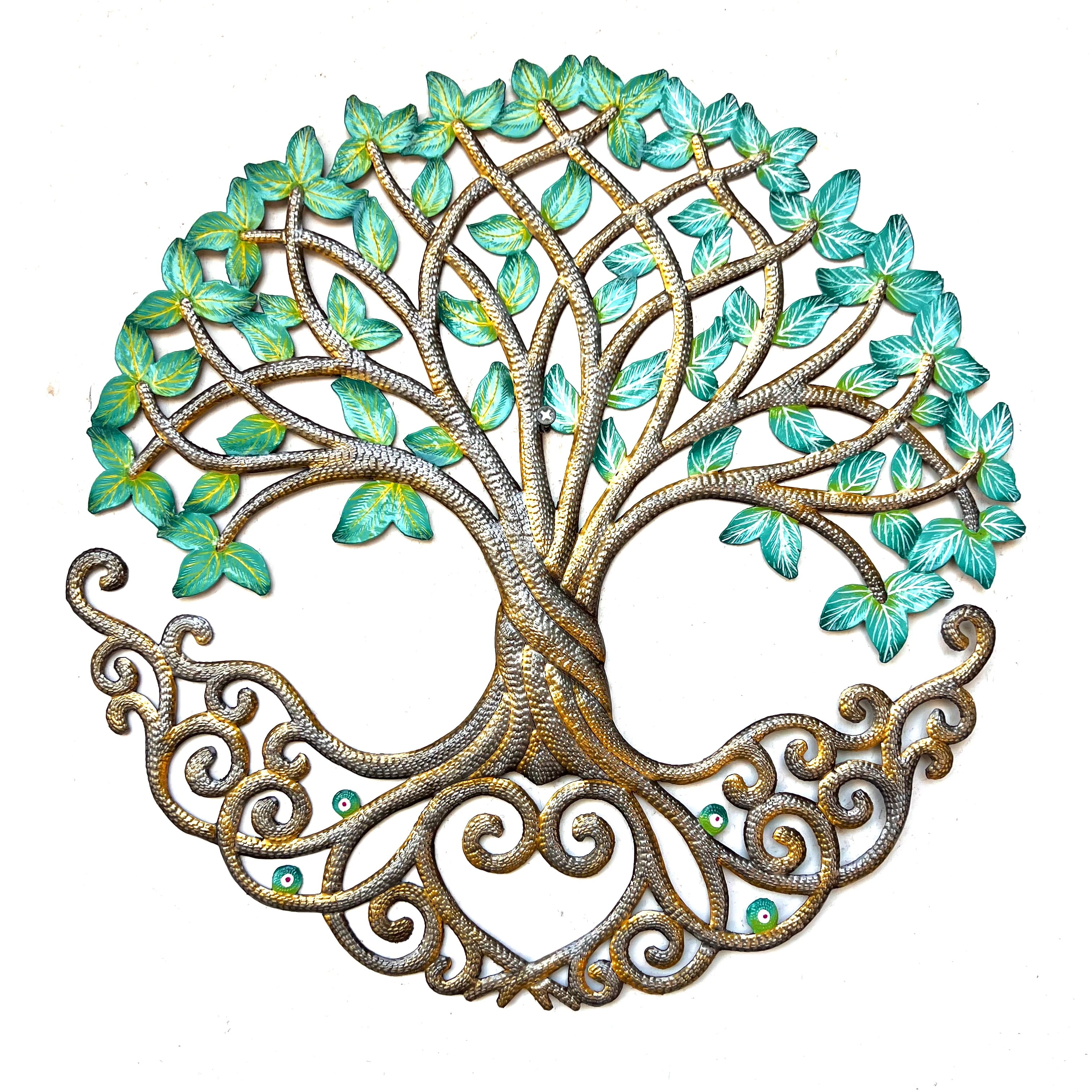 Derat- Heart Rooted & Painted Leaf Tree #3