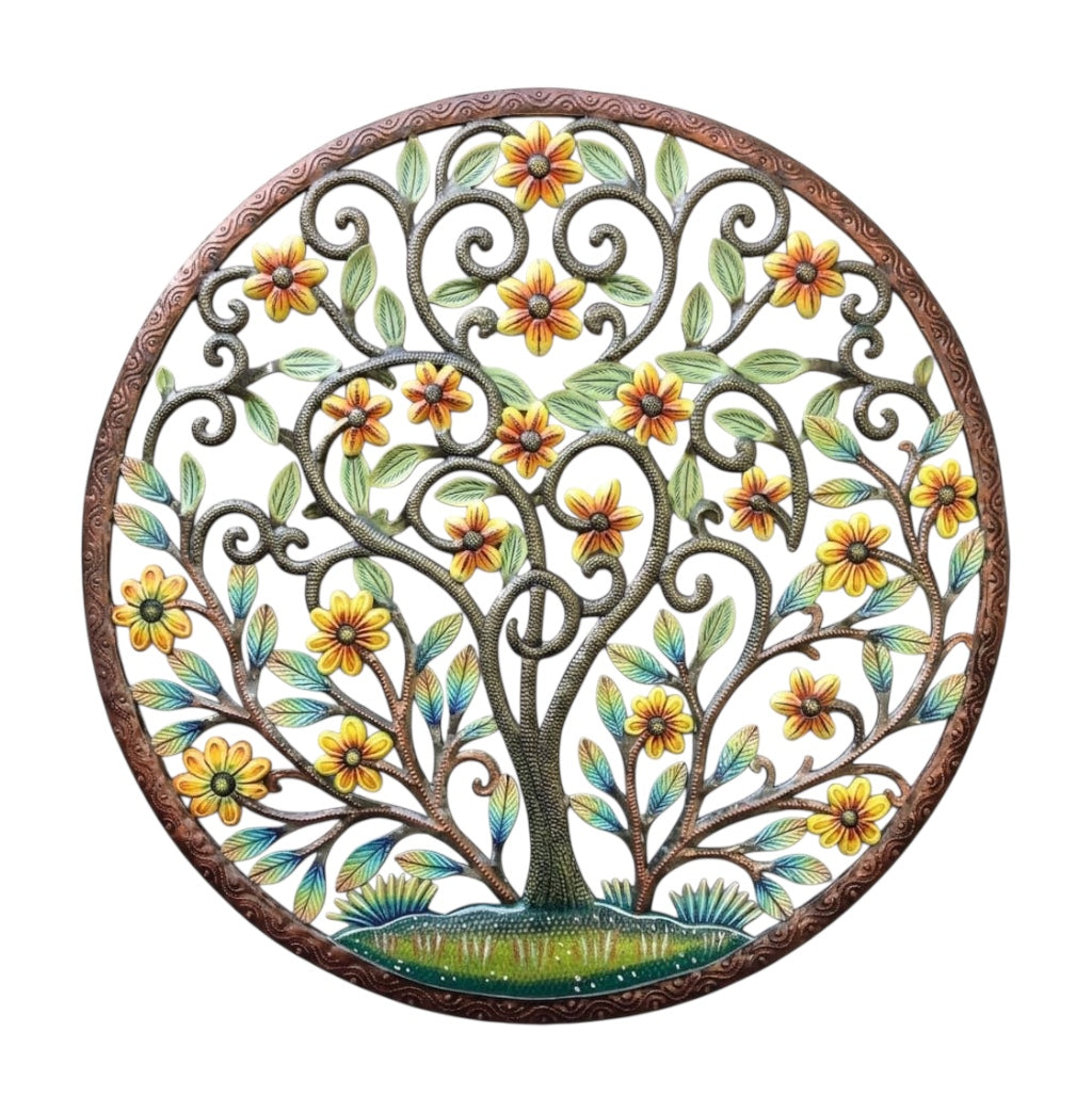 Circle Bronze Large Flower Plant