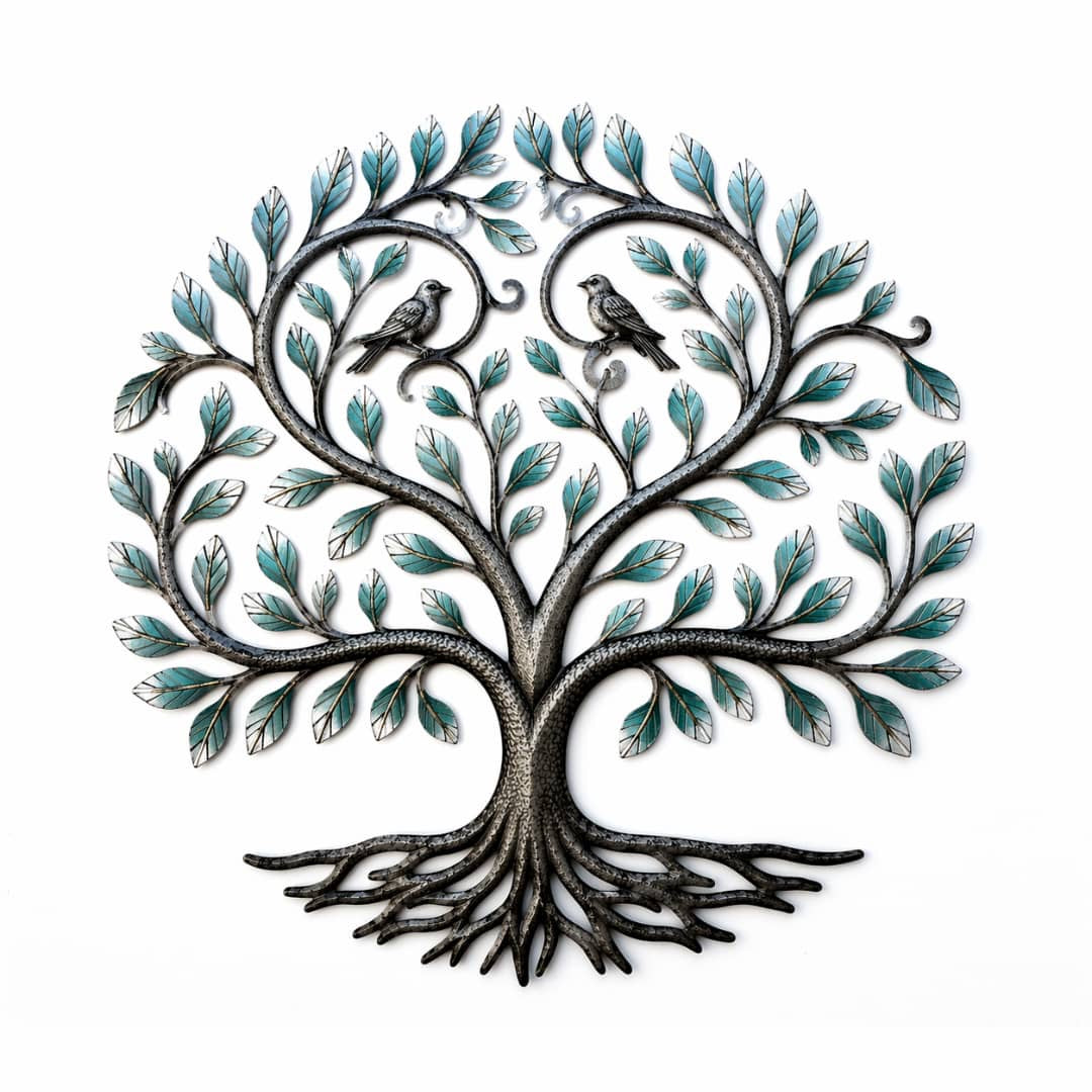 Heart Painting Leaf Tree And Birds
