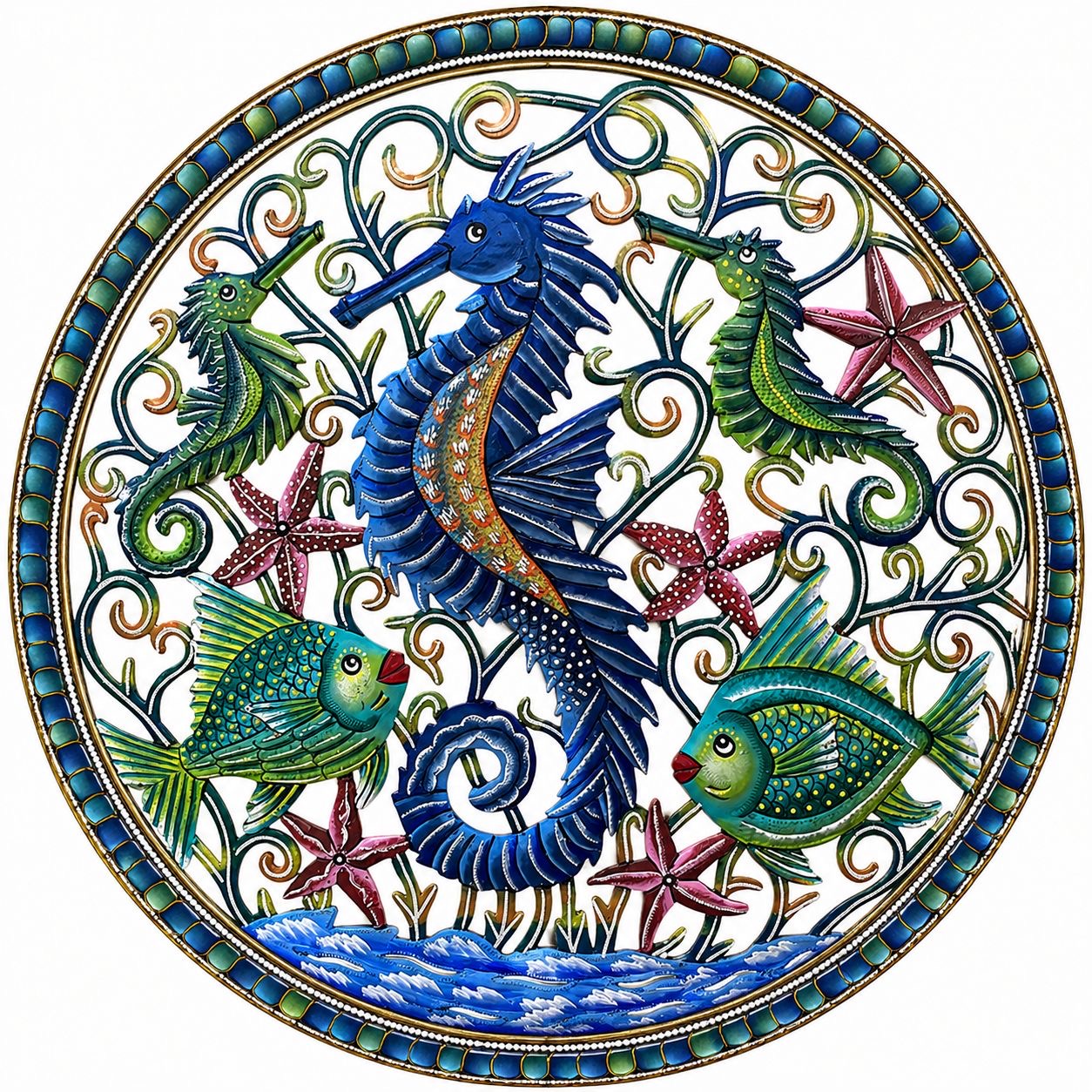 Circle Jumbo Seahorse & Fish
