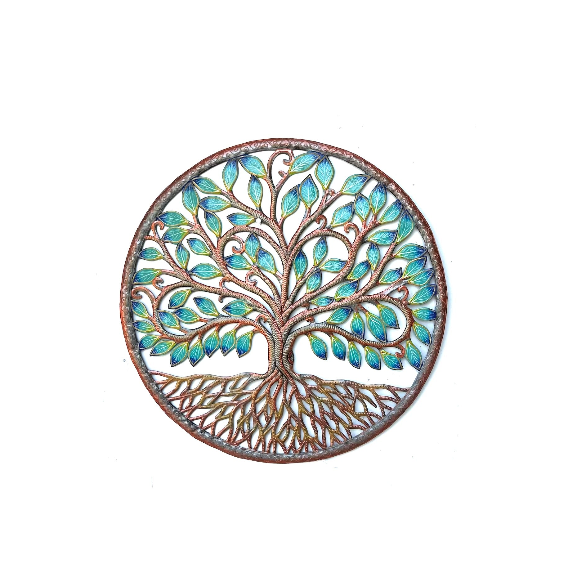 Colbert- Medium Circle Bronze Rooted Tree