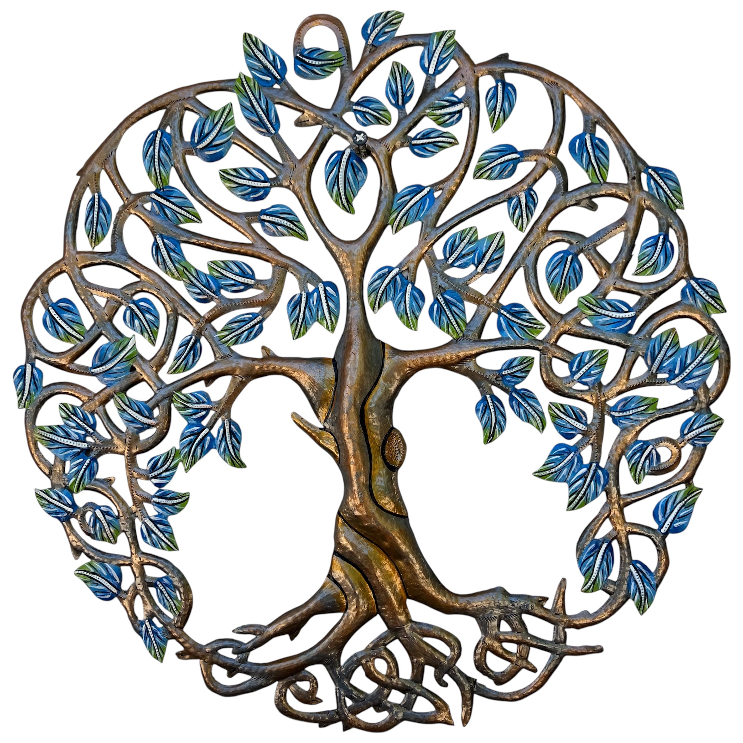 Etienne- Jumbo Rooted Tree- Blue Leaf