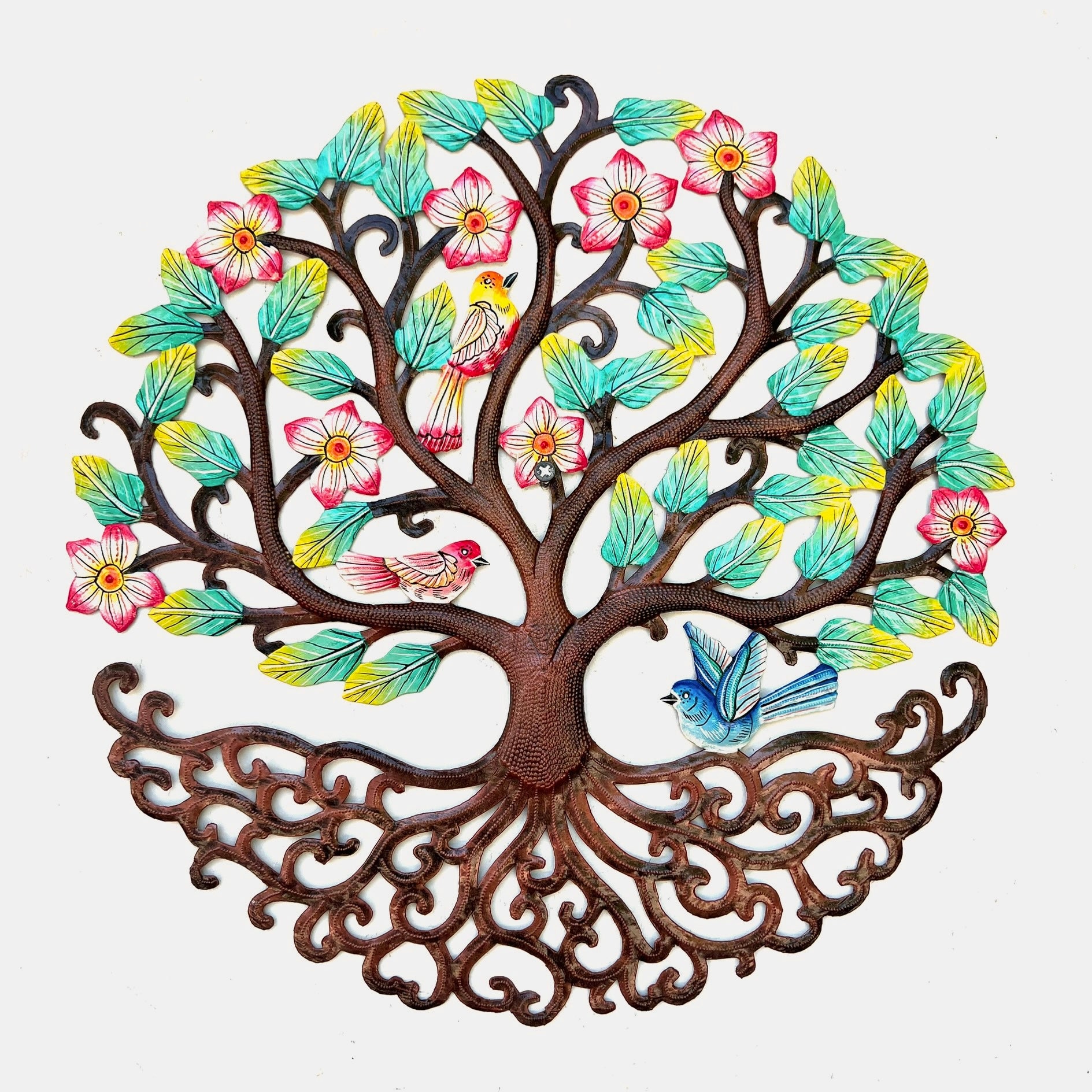 Lucson - Bronze Flower And Bird Tree