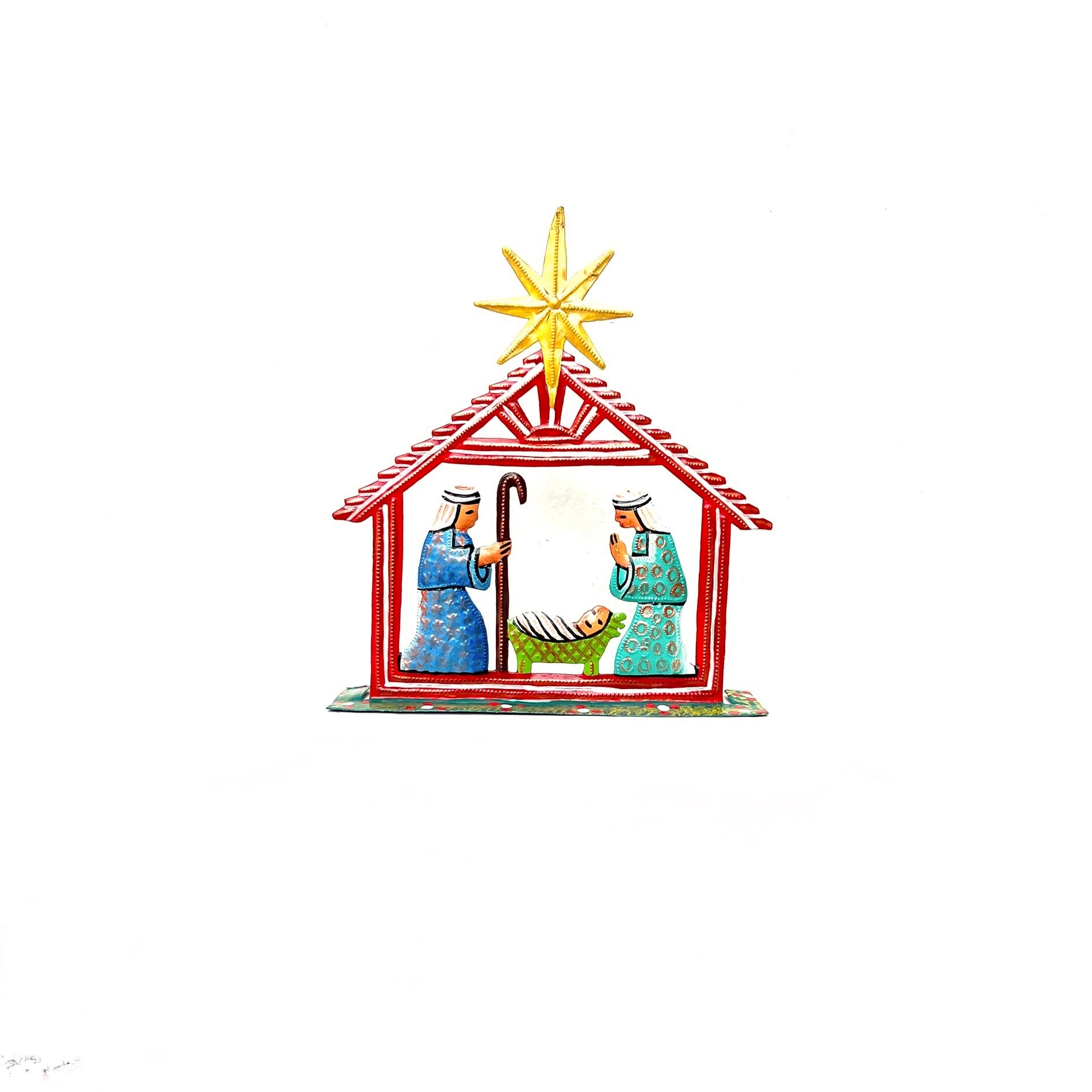 Red Standing Nativity