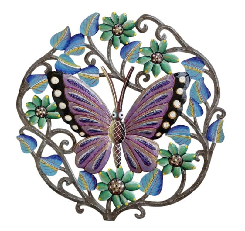 Paul- One Butterfly With Color Flowers #3