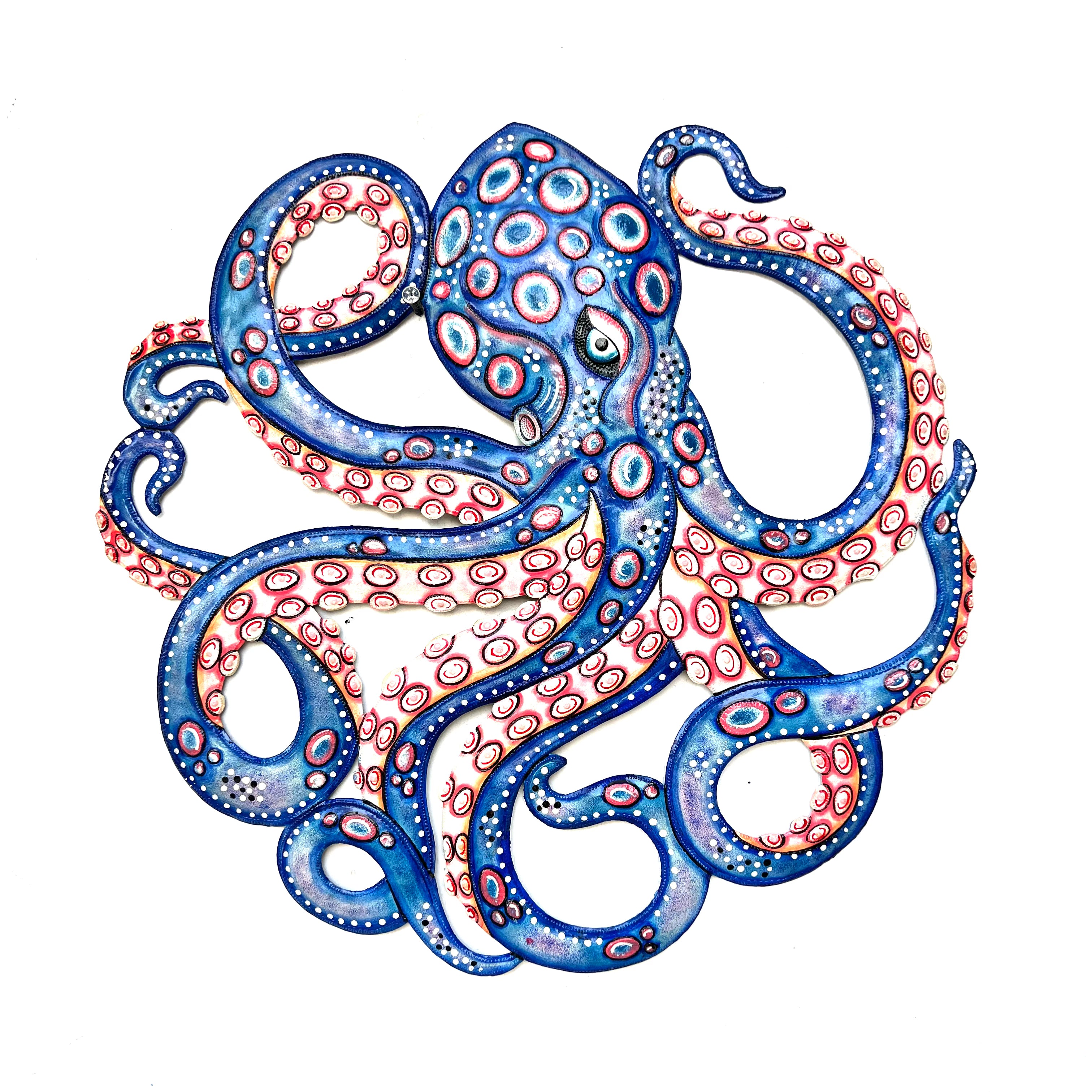 The Bleu Octopus Metal Art