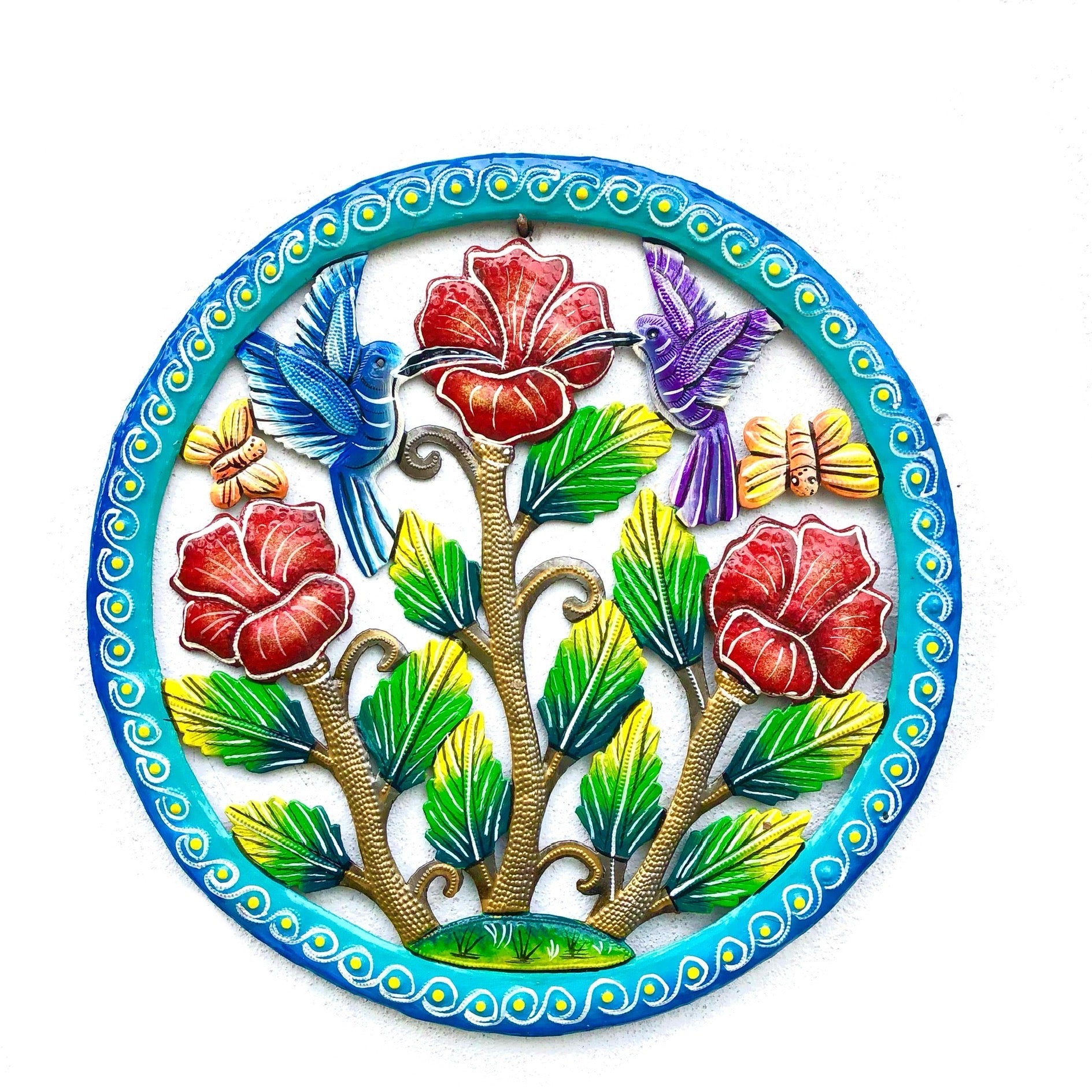 Derat- Medium Blue Circle Hibiscus