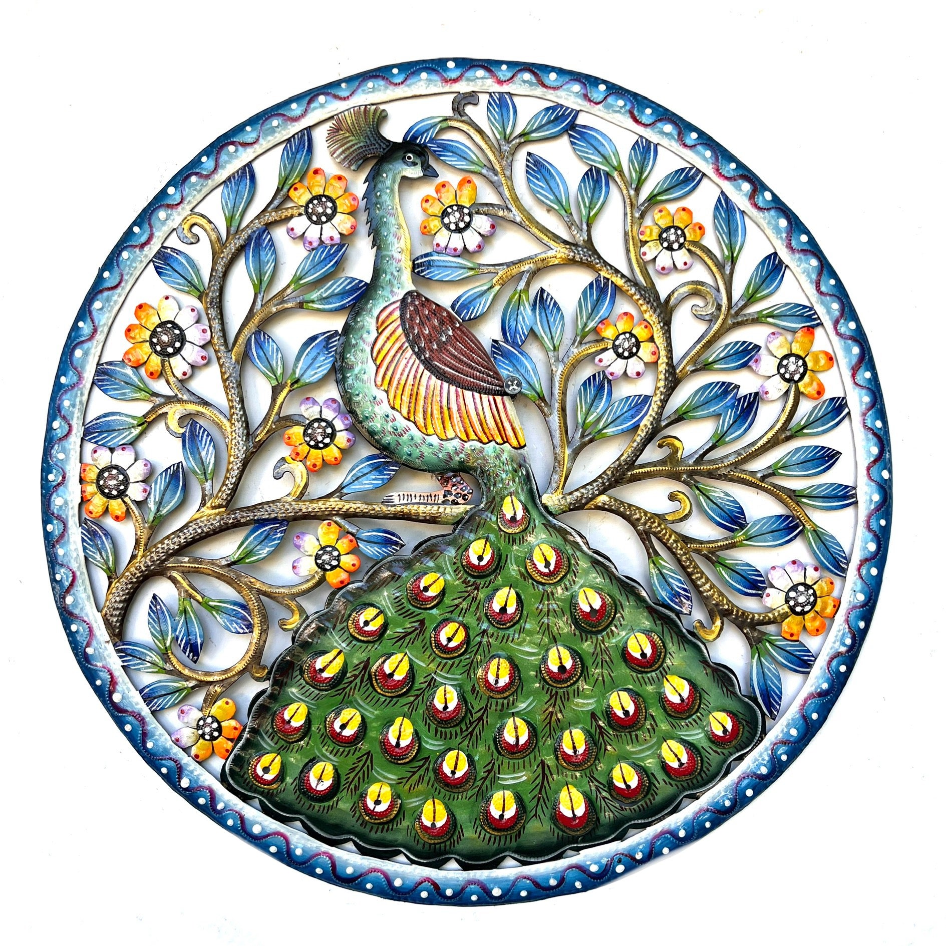 Nesmy- Circle Blue Peacock