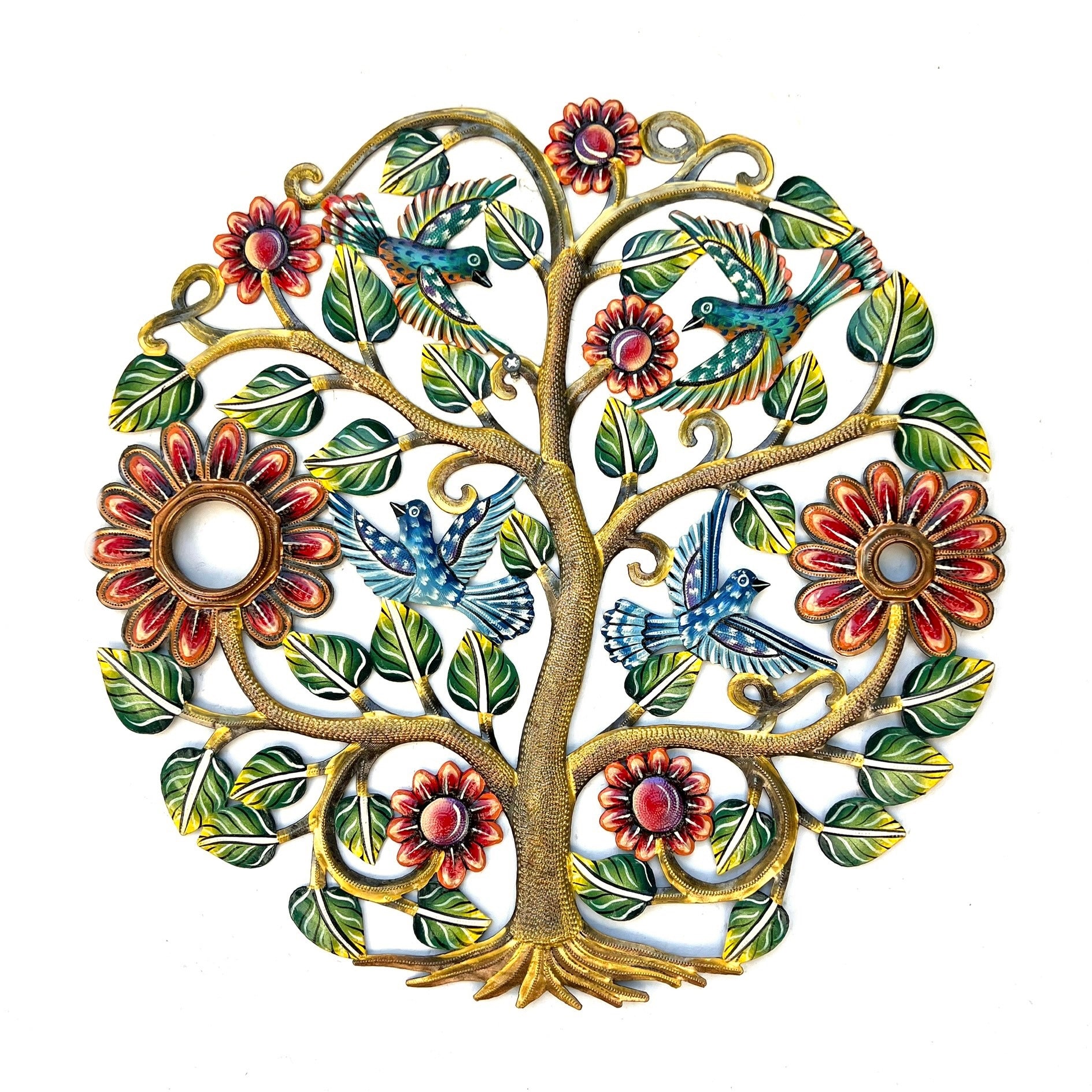 Colbert- Gold Tree Oil Top Drum- Red Flowers