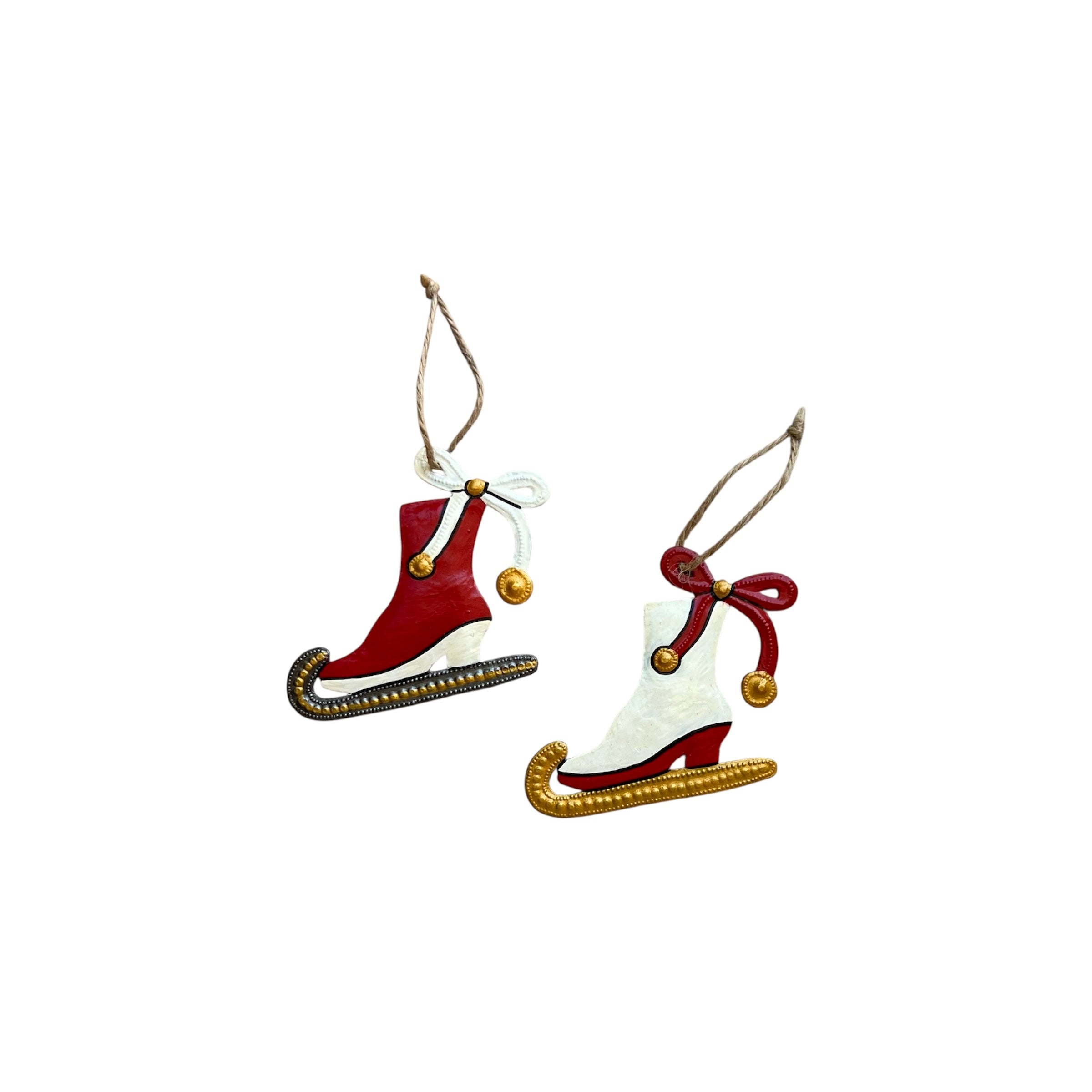 Grezil Ice Skate Christmas Ornament- Set Of 2