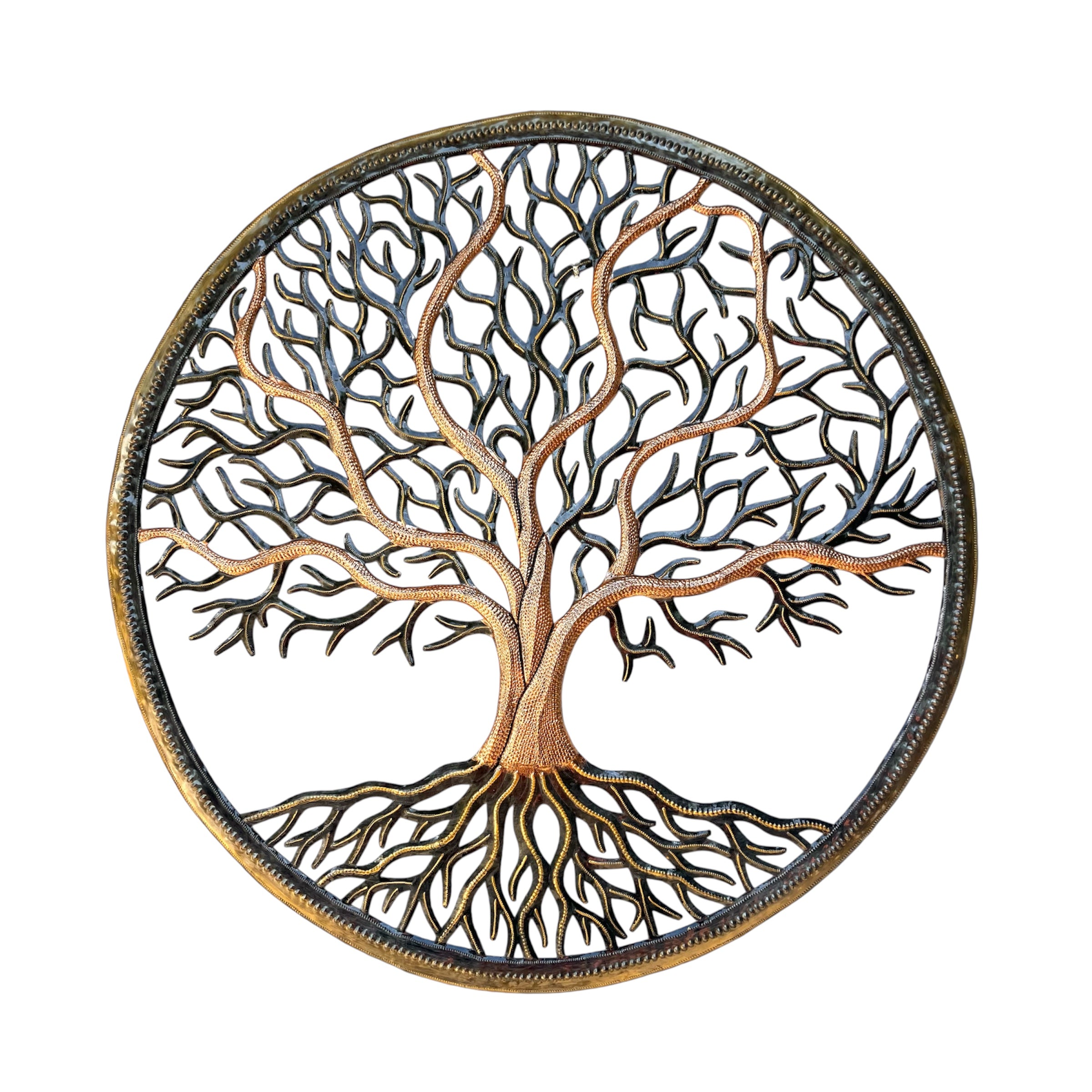 Norve- Large Circle Bronze & Brown Tree