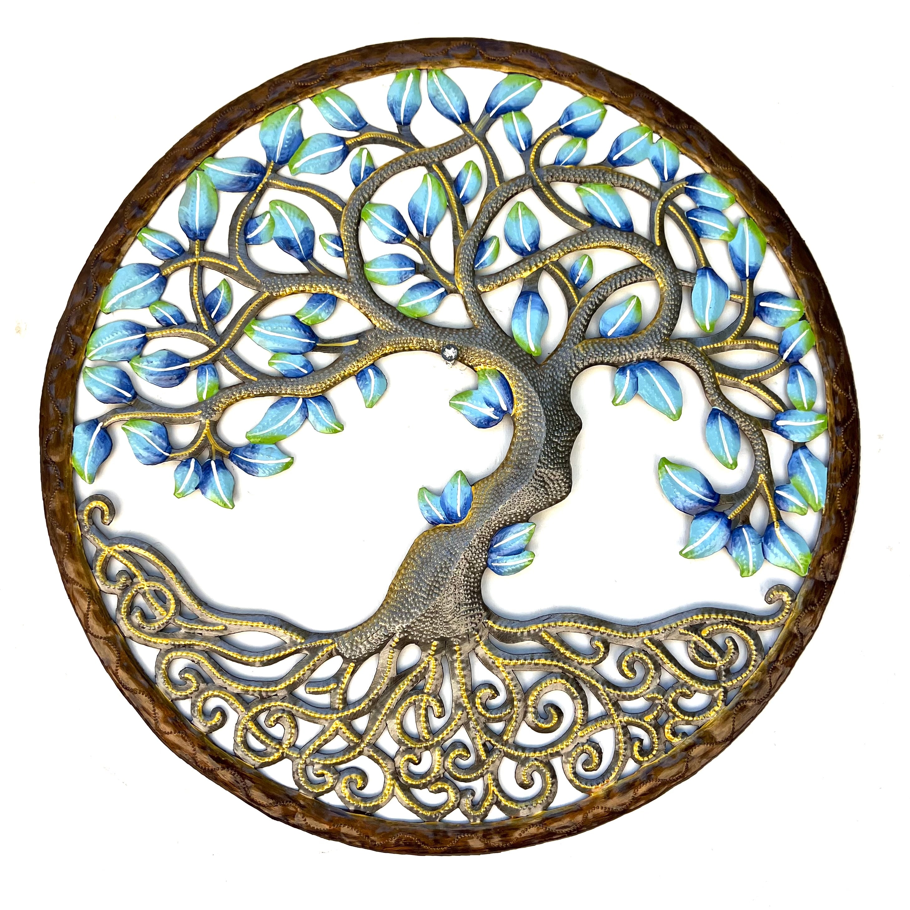 Orilien- Bronze Circle Painted Life Tree #1