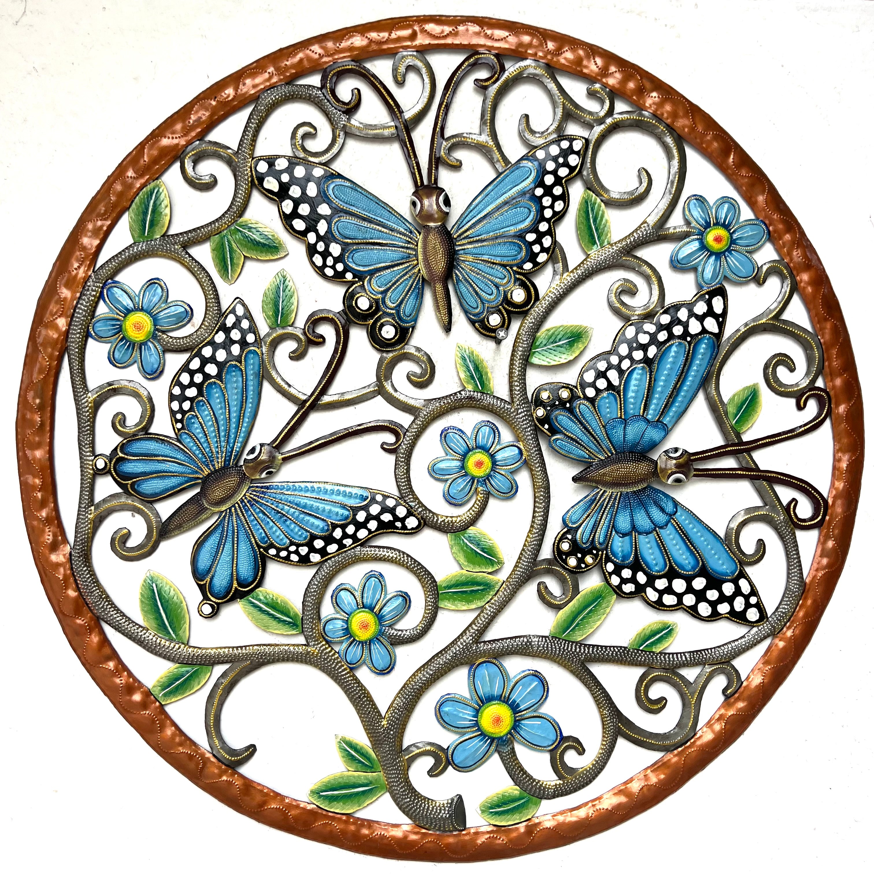 Orilien- Jumbo Circle Bronze Butterflies #2