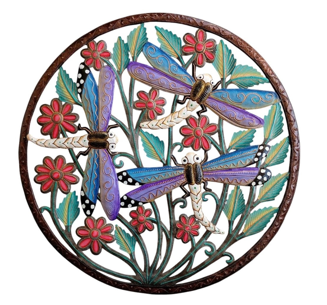 Paul- Circle Three Colorful Dragonfly #4