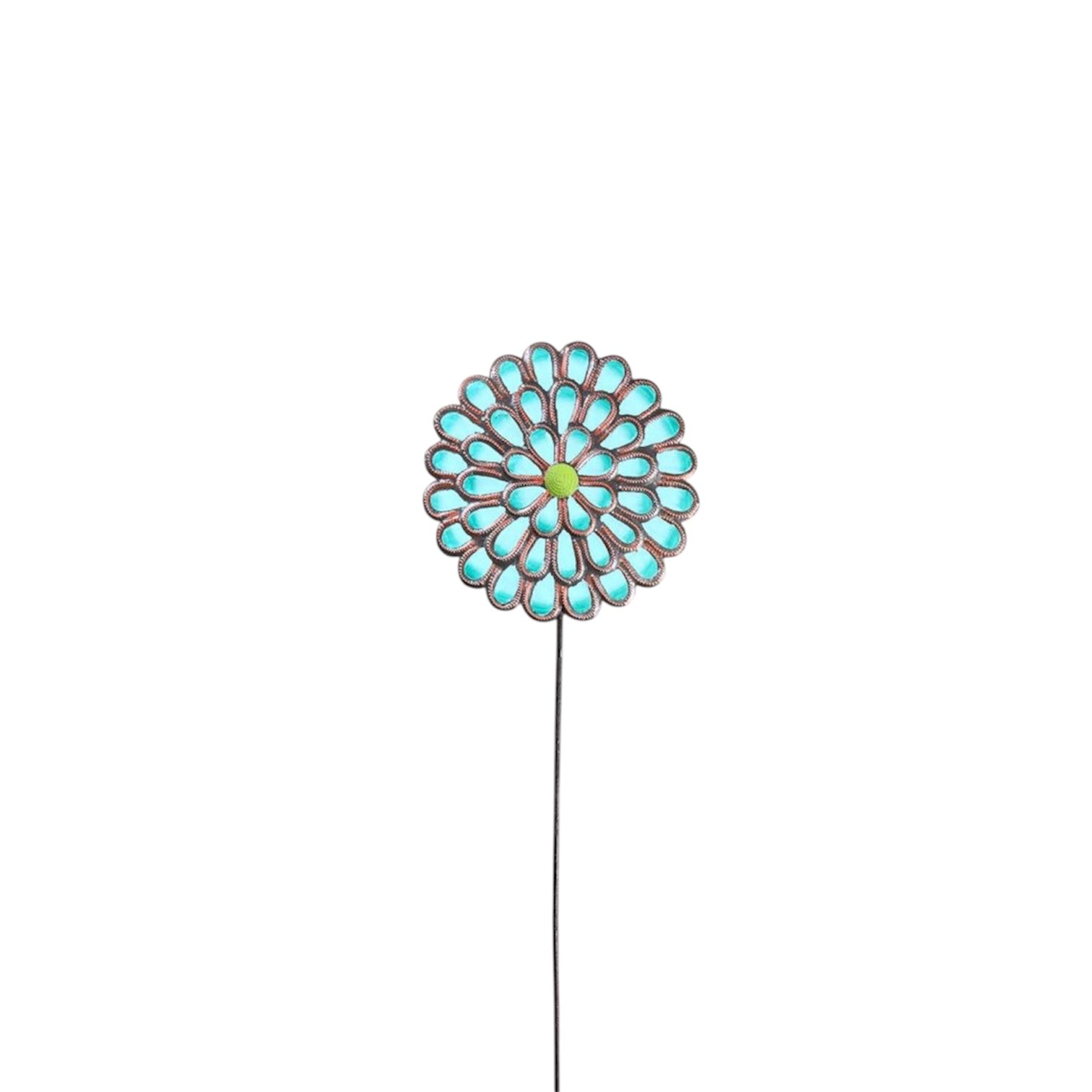 Turquoise flower Garden Stick