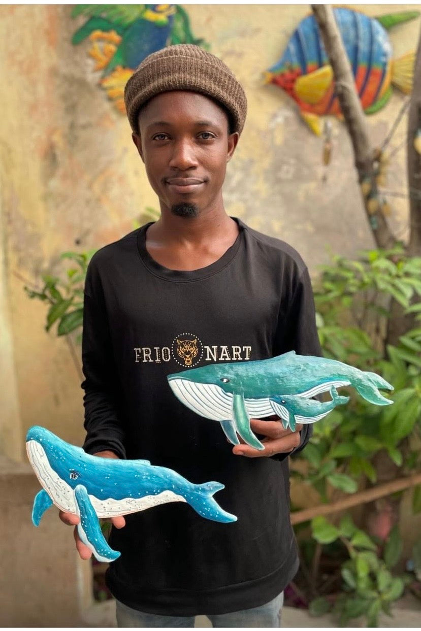 Mom & Baby Swimming Whale