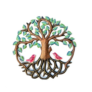 Electric Green Leaf Tree & Birds
