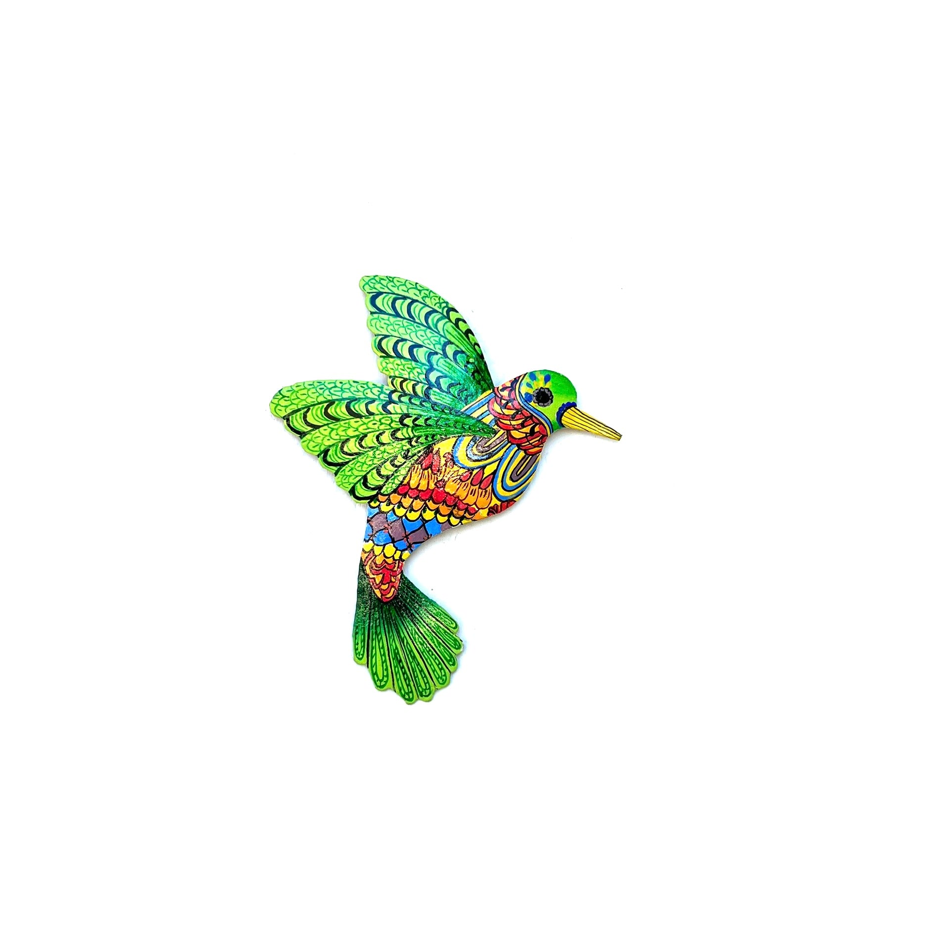 Daisy Floral Bird- Green