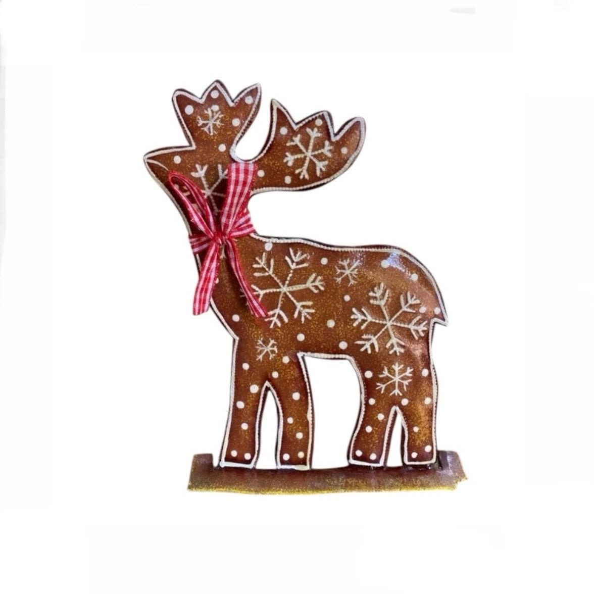 Standing Brown Reindeer- Ribbon