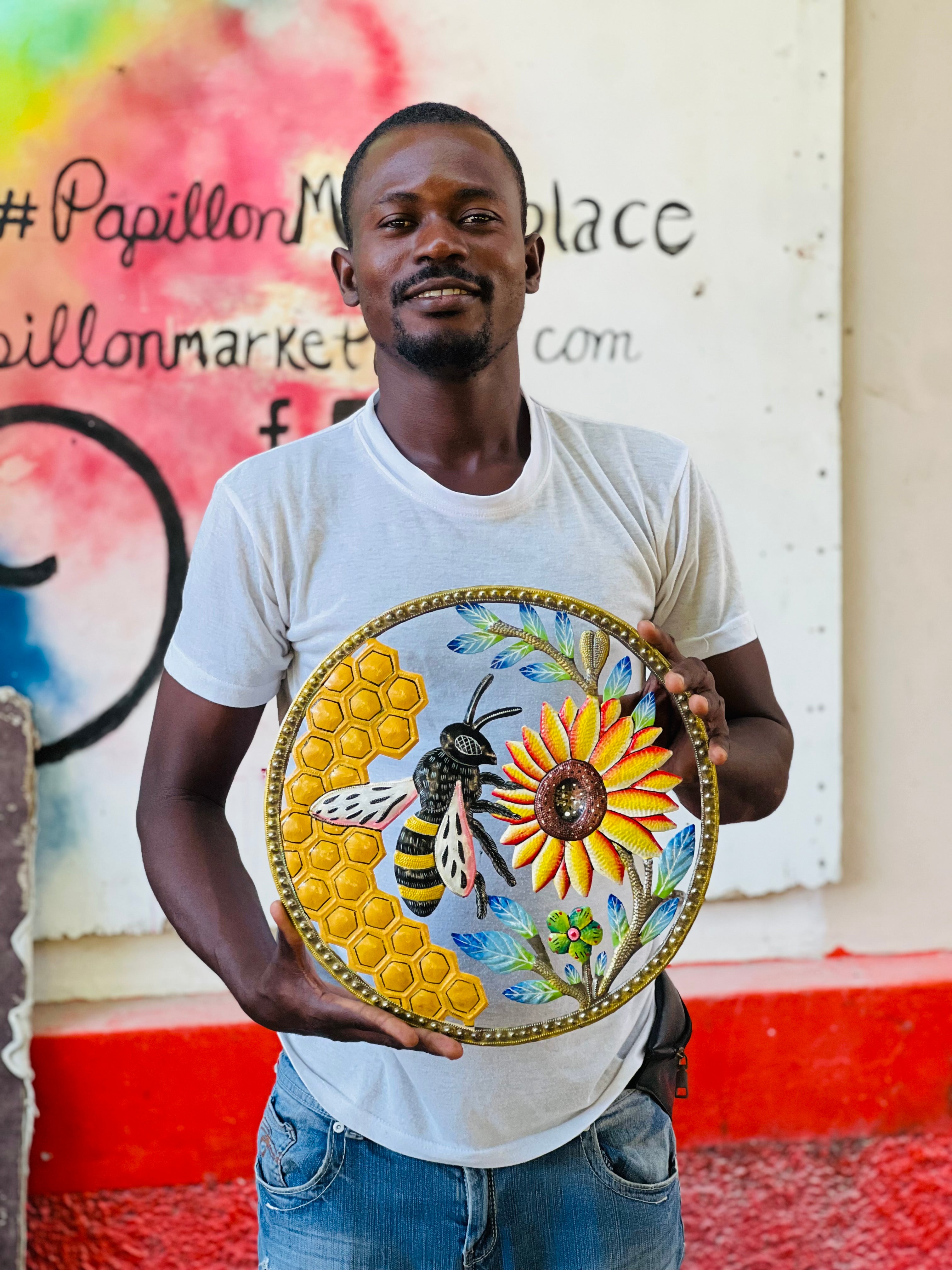 Achelet- Bee And Flower