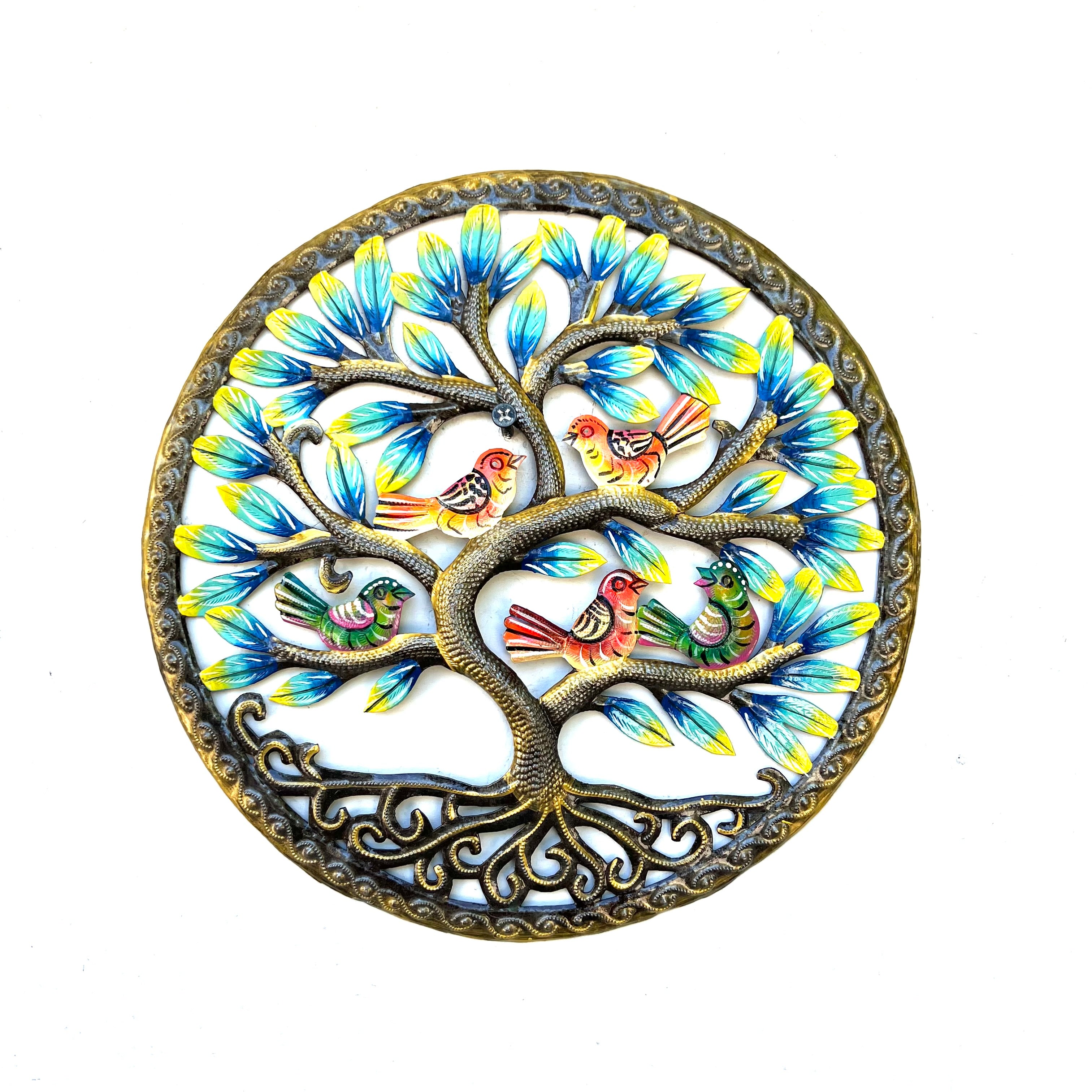 Derat- Circle Bronze Tree & Birds