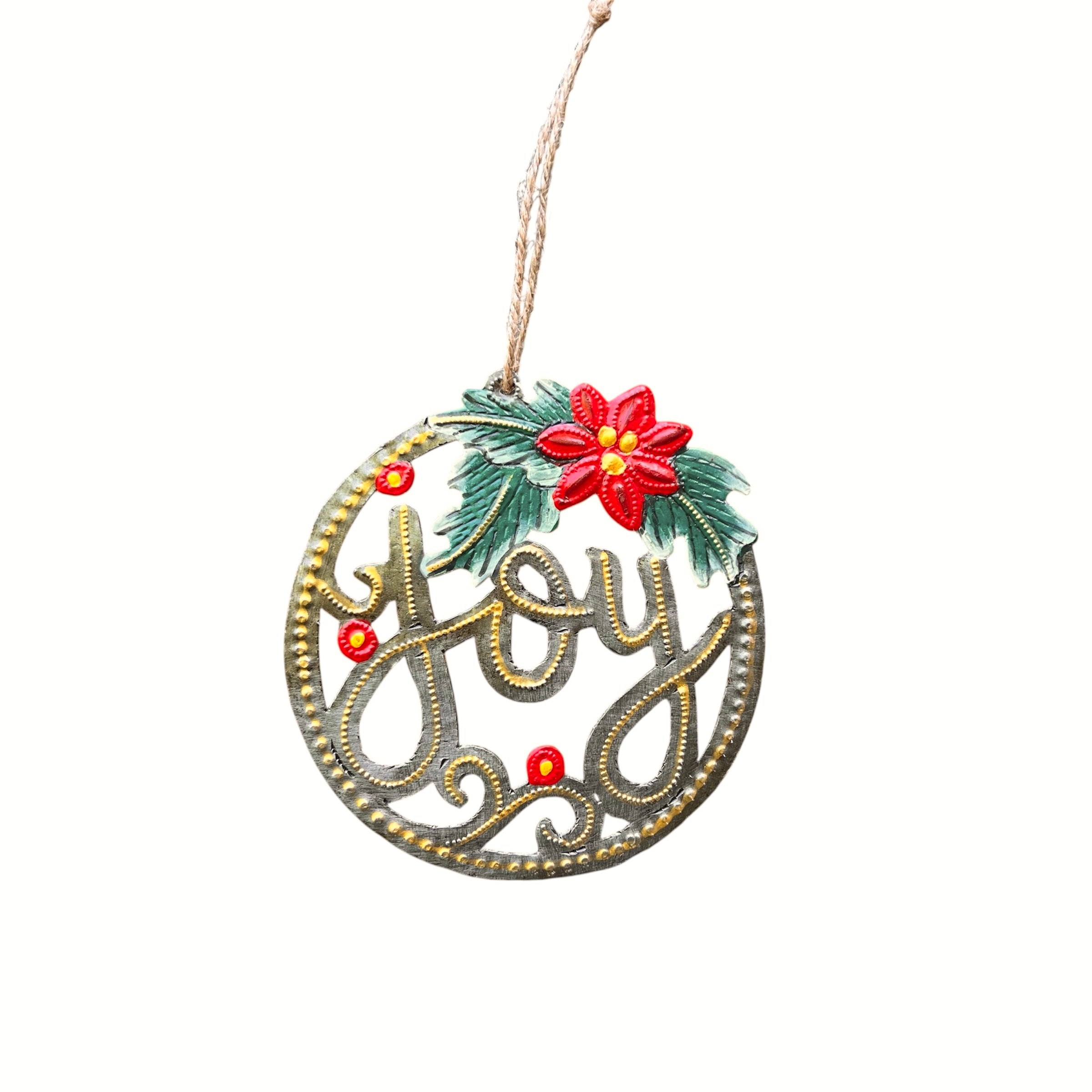 Gonzales-  Red Flower Joy Ornament