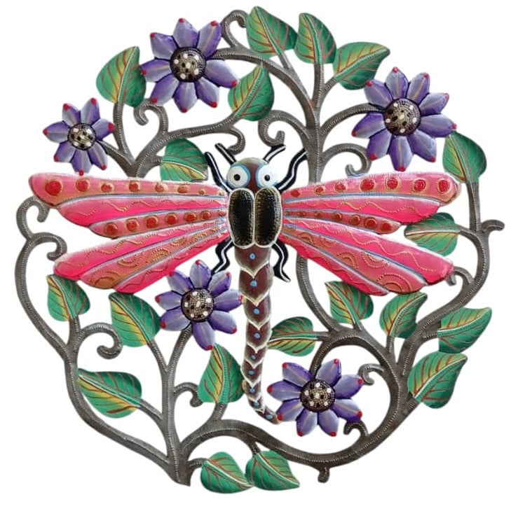 Paul- Dragonfly With Color Flowers #1