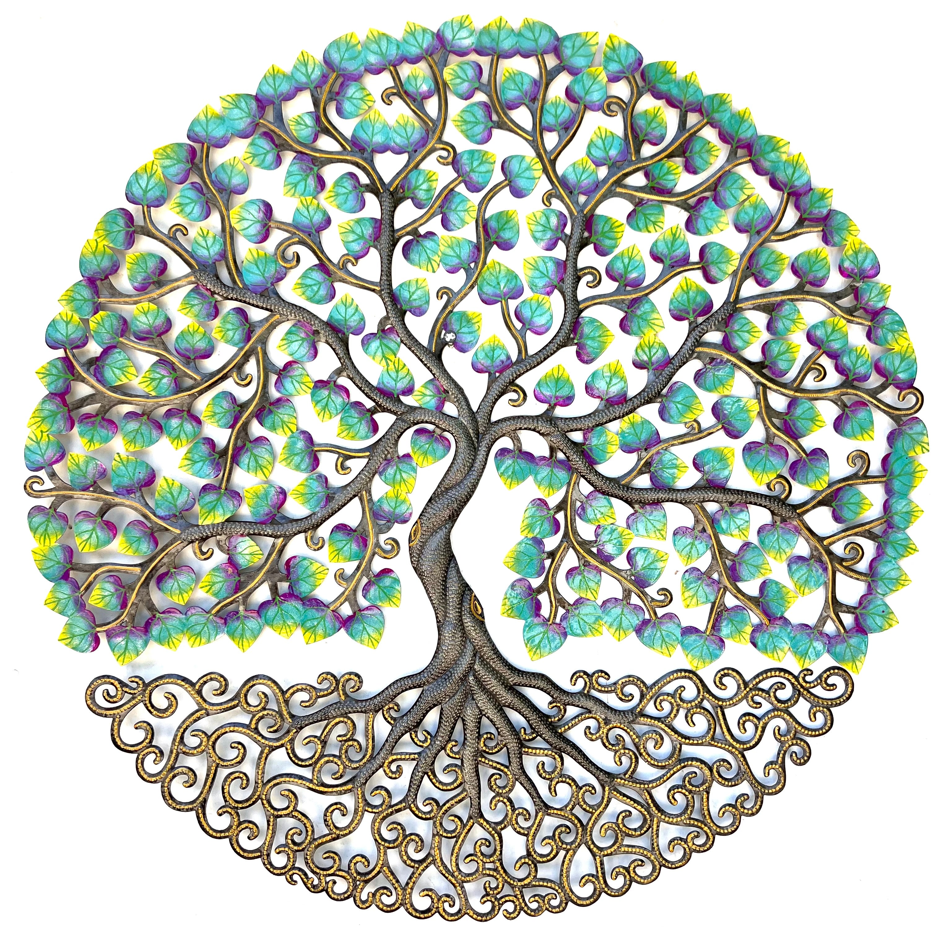Grezil- Jumbo Bronze Mixed Color Leaf Tree #1