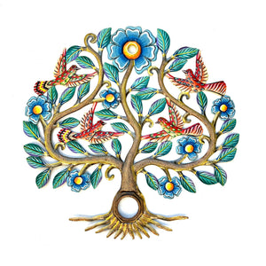 Colbert- Oil Drum Top Flying Birds Tree