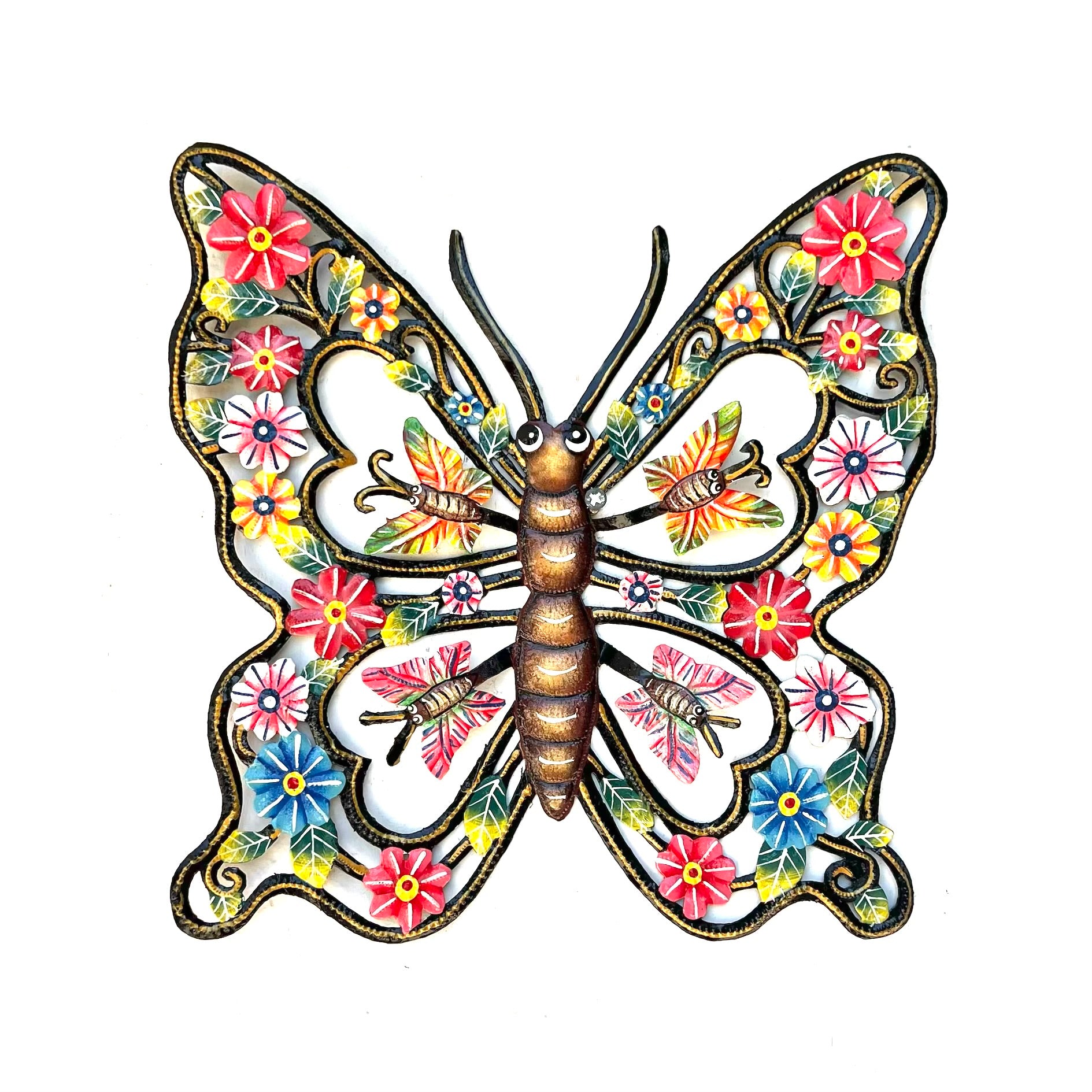 Elisme- Large Colorful Butterflies & Flowers