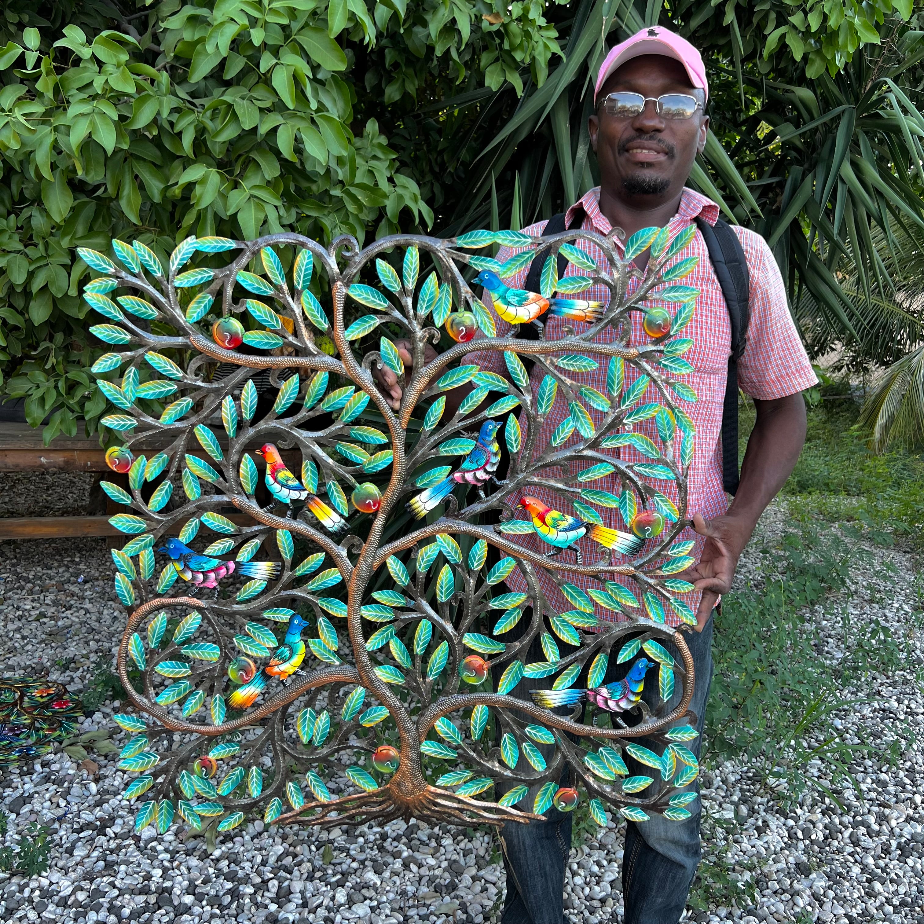 Jumbo Square Fruit Tree & Birds #1