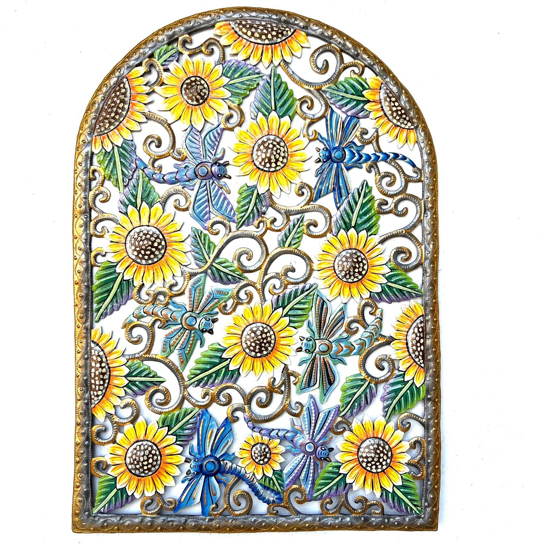 Colbert- Painted Arch Flowers & Dragonfly