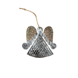 Mix Color -Glitter Flat Angel Ornament