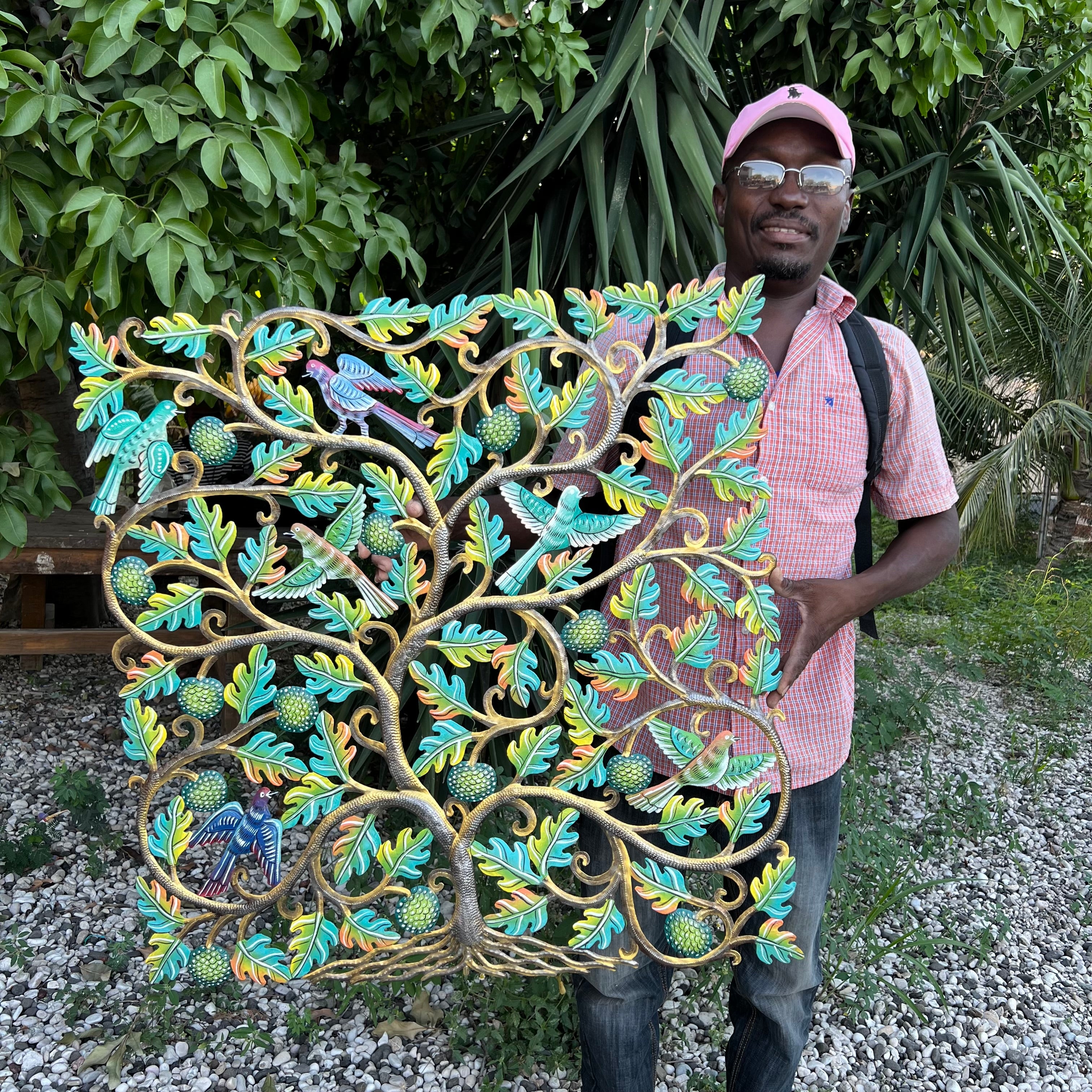 Jumbo Square Braed Fruit Tree & Birds