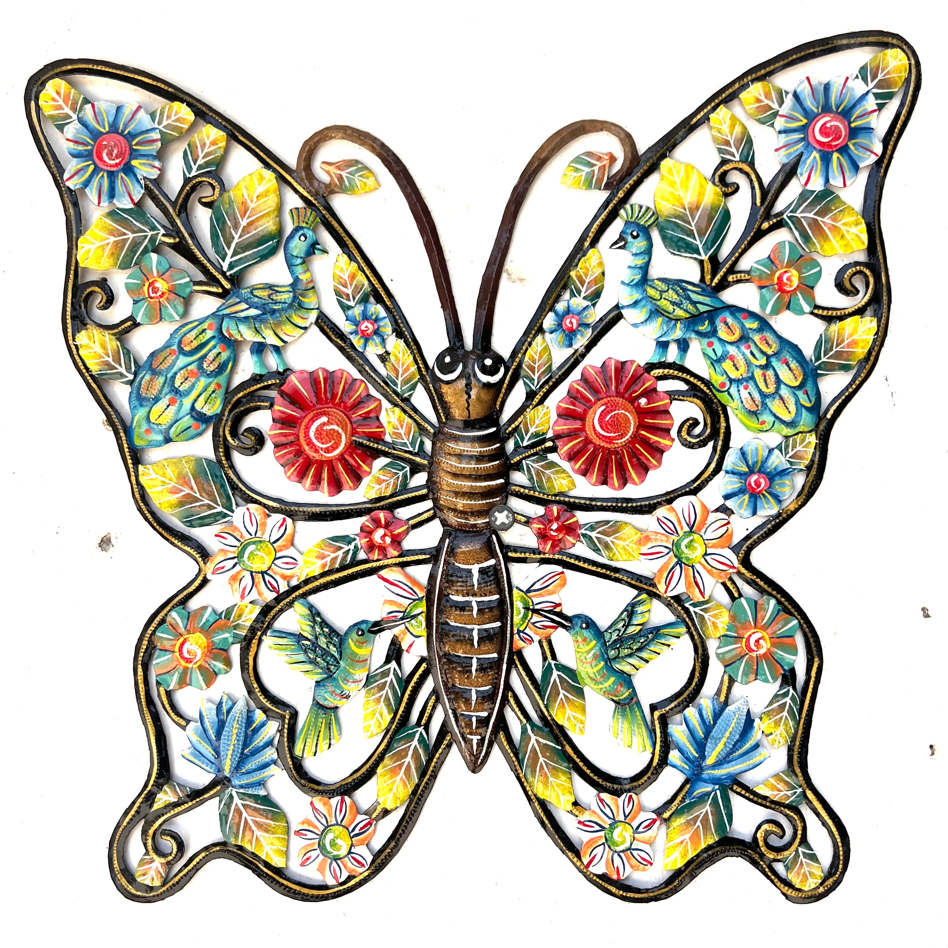 Elisme- Butterfly Flowers & Peacock