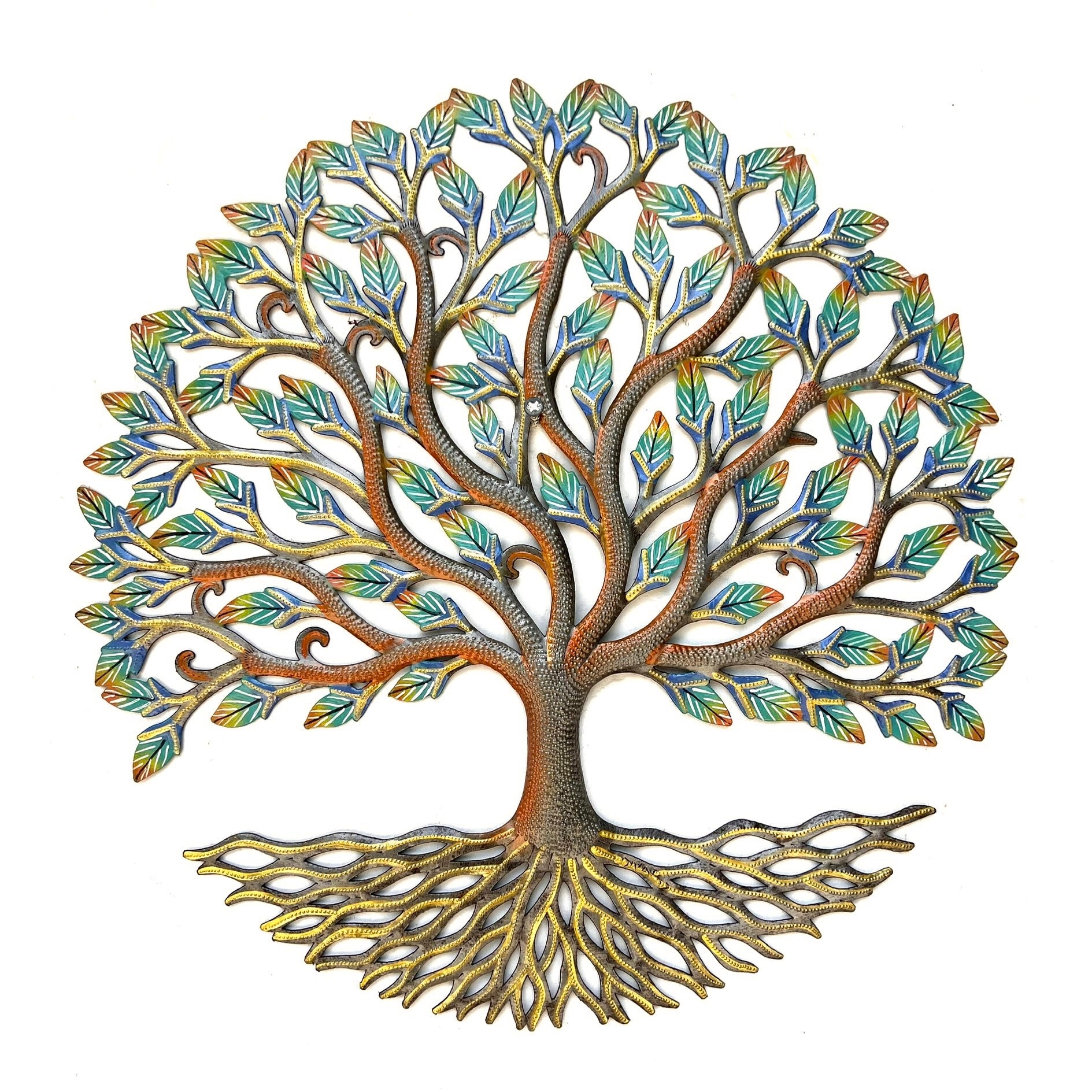Dieudonne Edwa- Painted Bronze Gold Tree