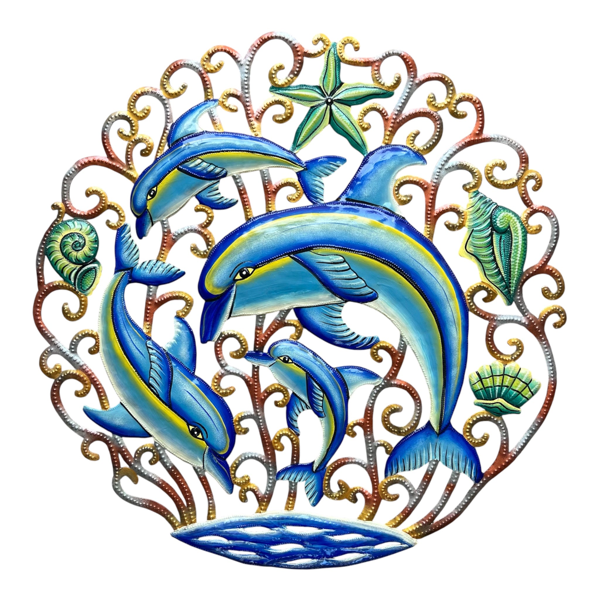 Colbert- Large Three Blue Dolphins