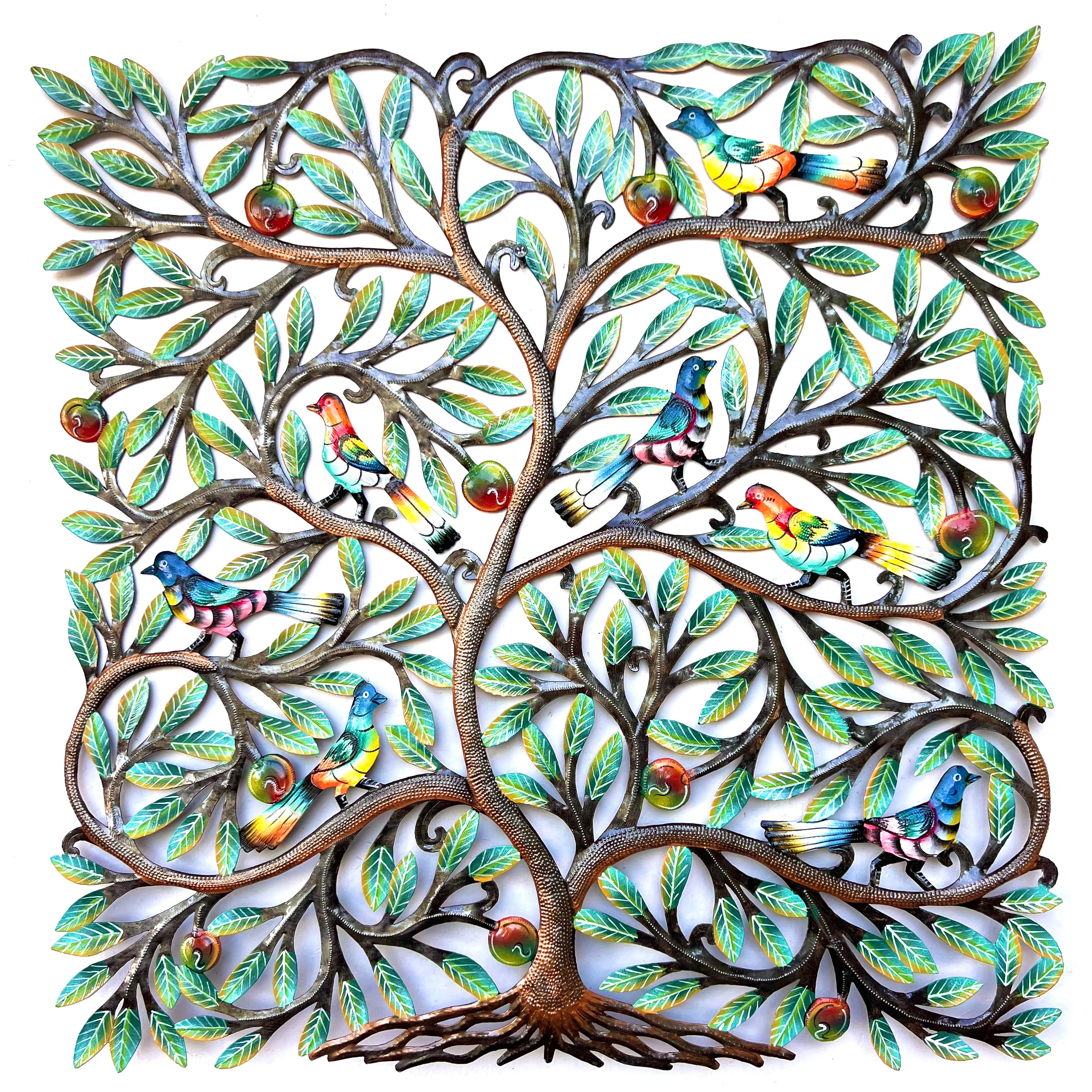 Jumbo Square Fruit Tree & Birds #1