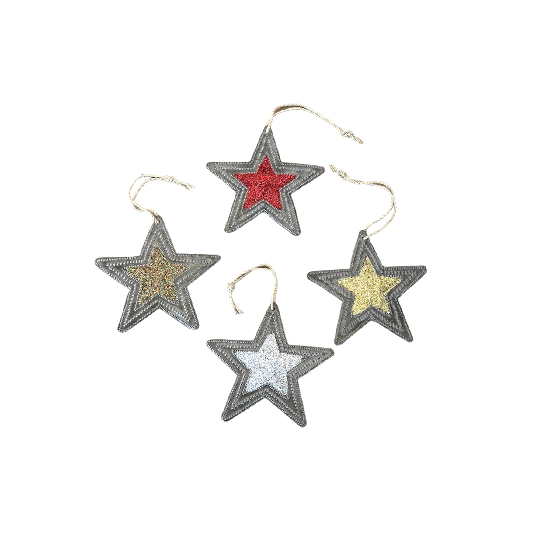 Cireus Set of 4 Glitter Heart