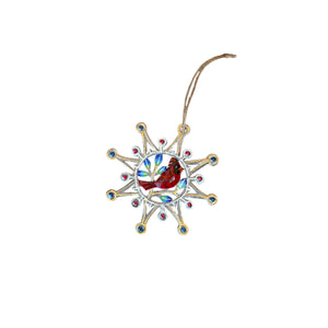 Cardinal Bird Snowflake Ornament