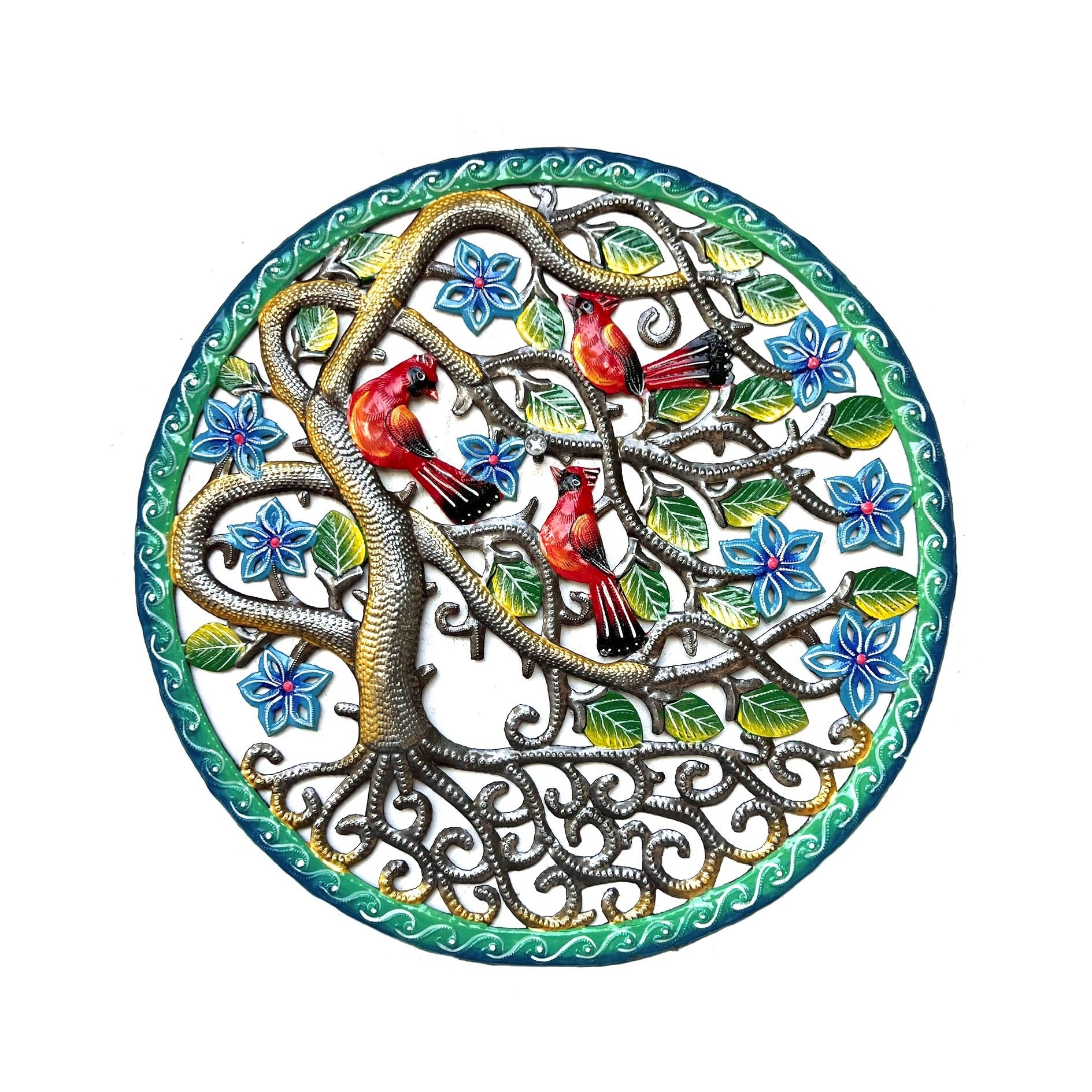 Derat- Blowing Tree & Red Cardinal Birds